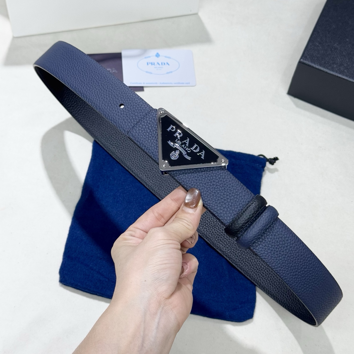 Prada Style Leather Men's Belts Lookbook Reference image 2