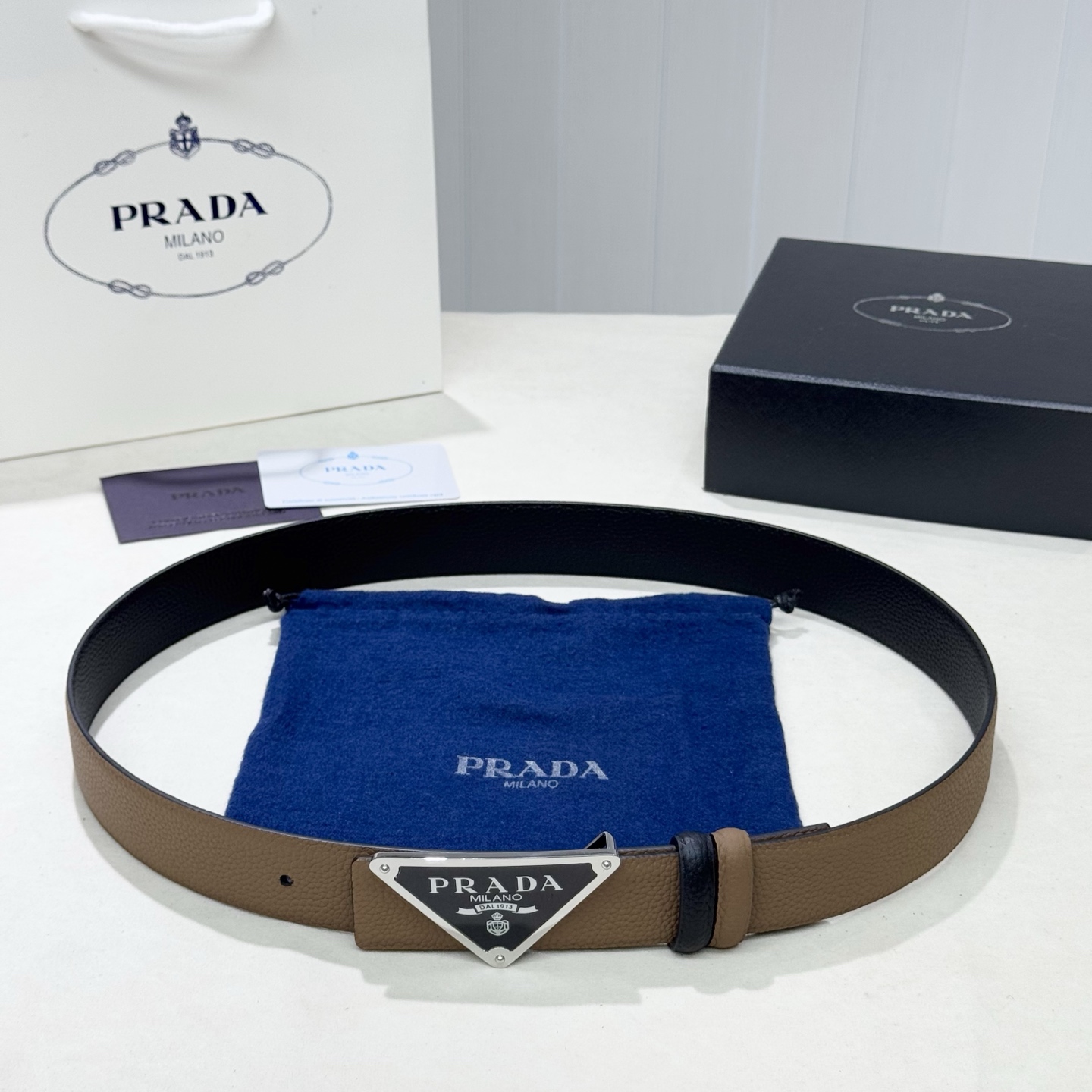 Prada Style Leather Men's Belts Lookbook Reference image 1
