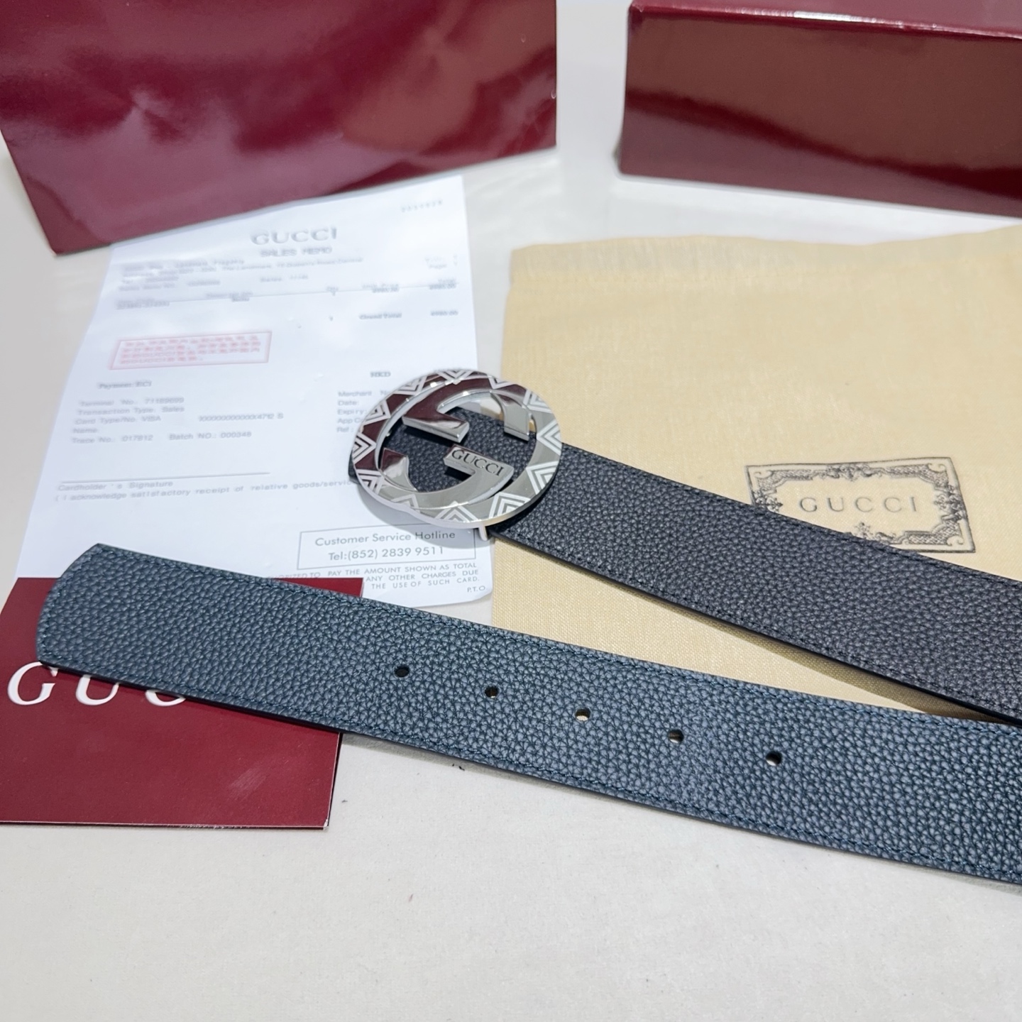 🎐GUCCI🎐（古奇新款）采用双面togo纹头层牛皮 ➕纯钢精品花纹扣头打造 双面可用，柔软细腻，休闲商