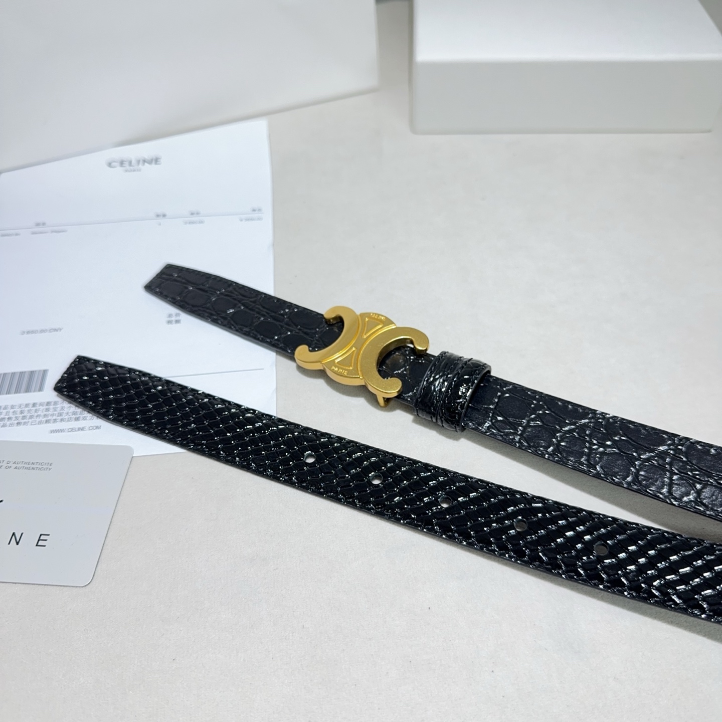 CELINE✨凯旋门蛇纹细腰｜yyds蛇纹肌理搭配石头纹+经典扣头一根腰带解锁N种穿搭精致感细款版型勾勒