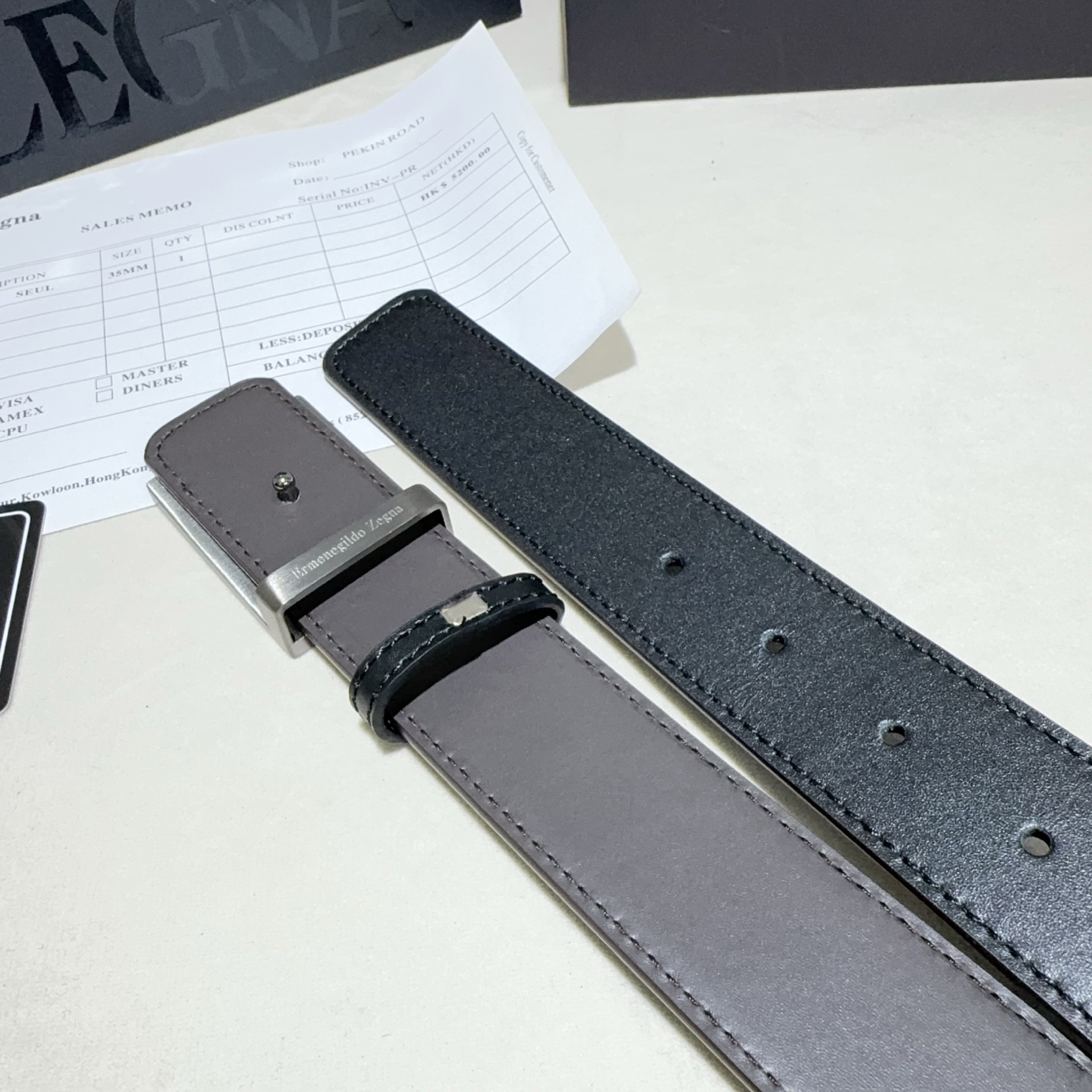 ZEGNA(杰尼亚)Z字扣皮带，双面牛皮平纹质感拉满，金属扣饰简约大气，商务休闲双场景适配，低调奢华的男