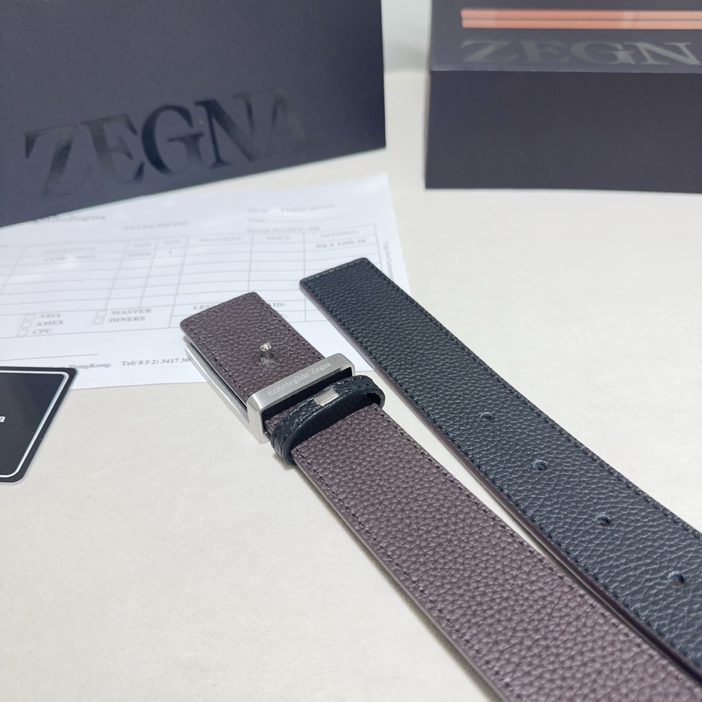 ZEGNA(杰尼亚)Z字扣皮带，双面togo纹质感拉满，金属扣饰简约大气，商务休闲双场景适配，低调奢华的