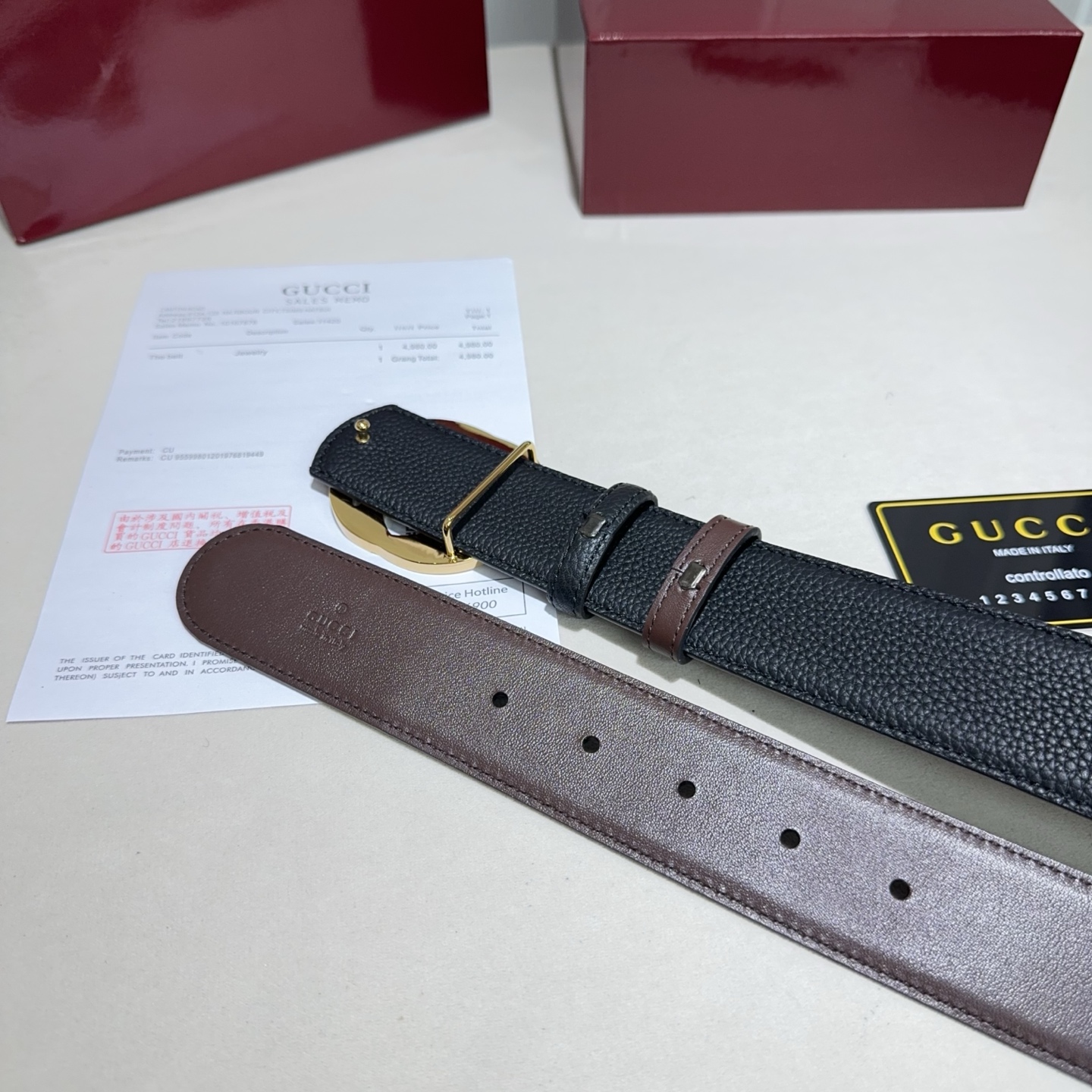 🌟Gucci（古奇）解锁腰带新品·细节实拍精选togo纹搭平纹头层牛皮打造，纹理细腻，双面设计可随心切换