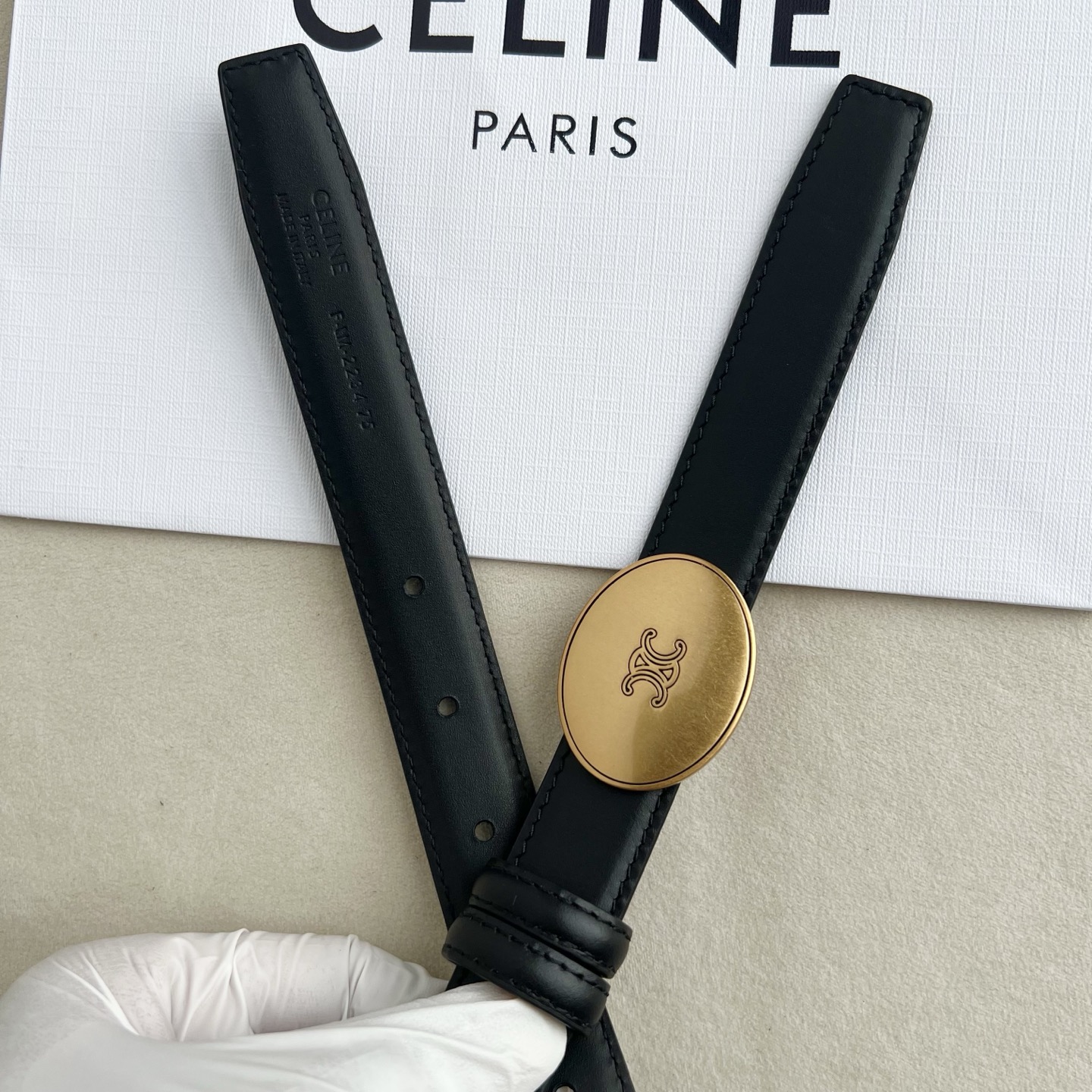 -Celin e新品纯铜扣女士腰带 意大利进口小牛皮 宽度2.5。
