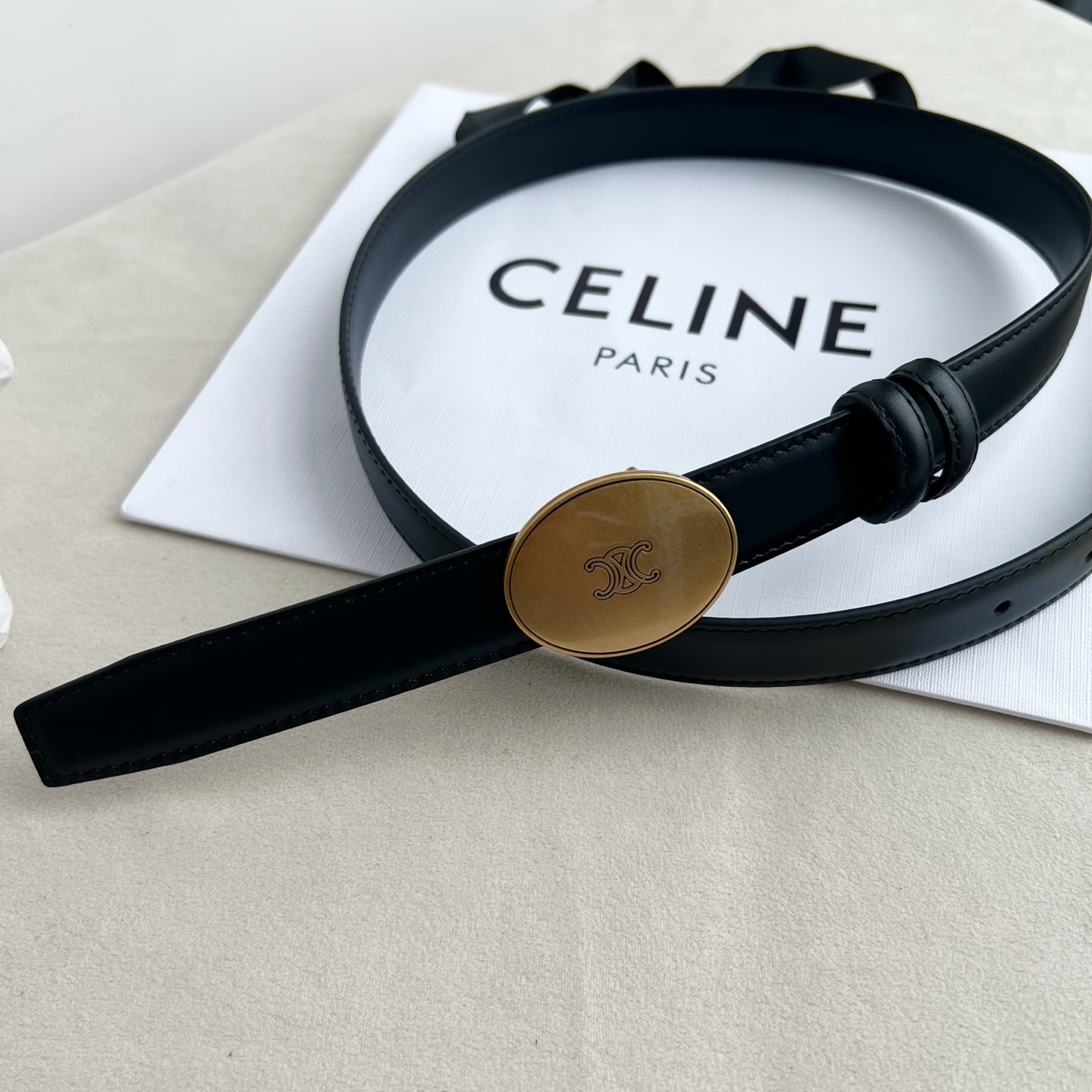 -Celin e新品纯铜扣女士腰带 意大利进口小牛皮 宽度2.5。