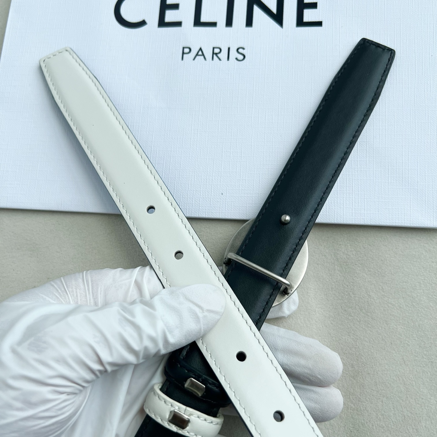 -Celin e新品纯铜扣女士腰带 意大利进口小牛皮 宽度2.5。