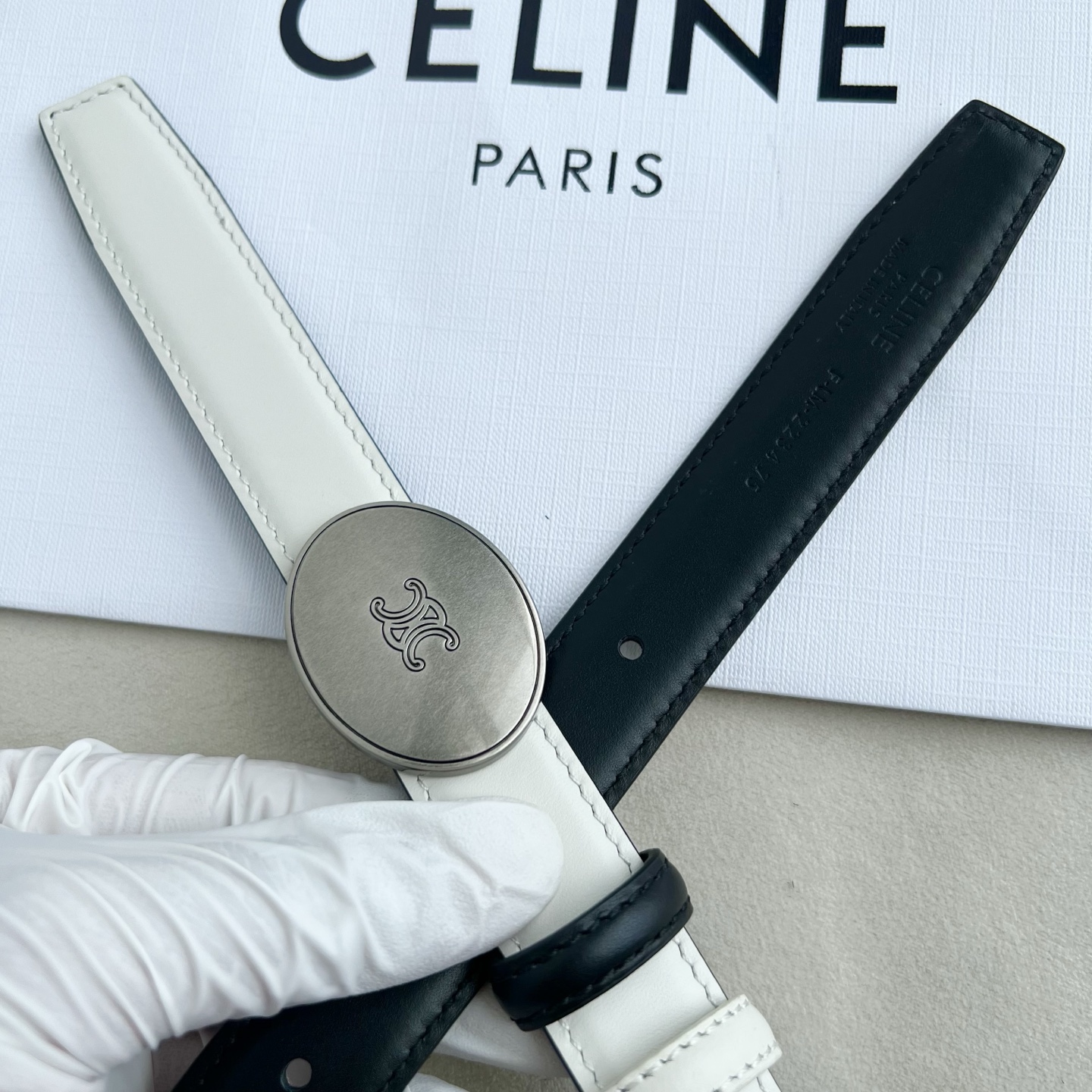 -Celin e新品纯铜扣女士腰带 意大利进口小牛皮 宽度2.5。
