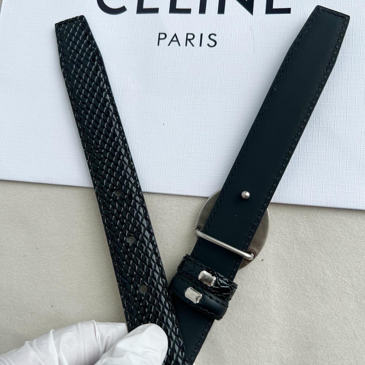 -Celin e新品纯铜扣女士腰带 意大利进口小牛皮 宽度2.5。