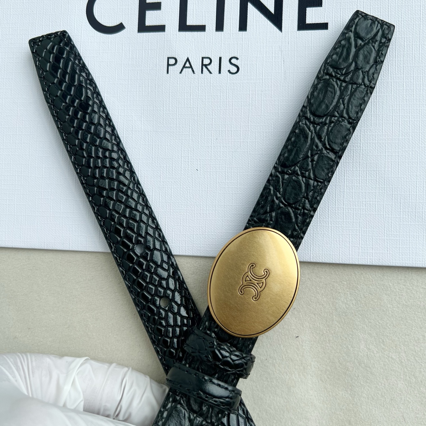 -Celin e新品纯铜扣女士腰带 意大利进口小牛皮 宽度2.5。
