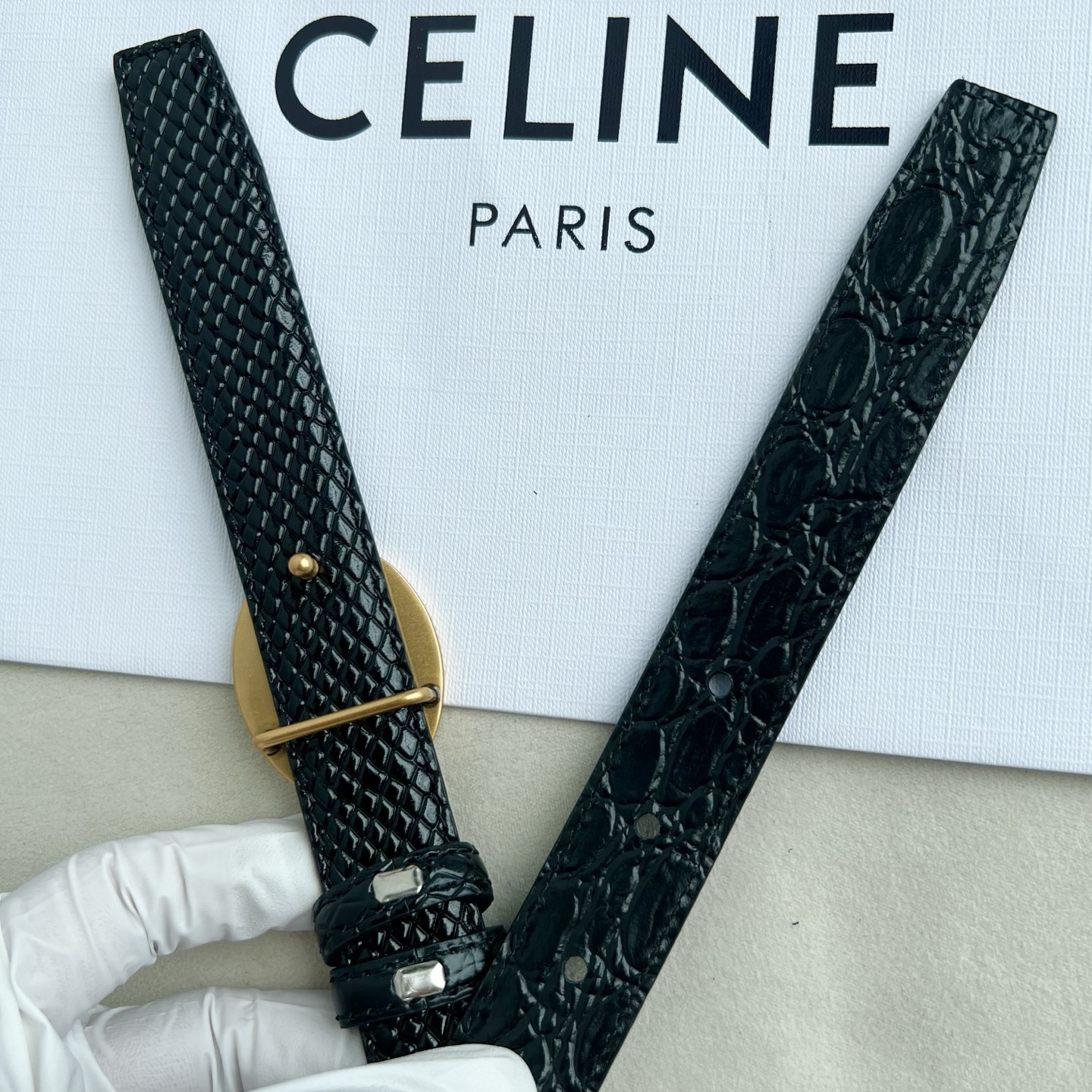 -Celin e新品纯铜扣女士腰带 意大利进口小牛皮 宽度2.5。