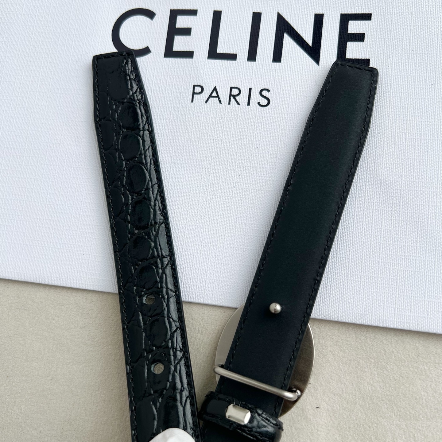 -Celin e新品纯铜扣女士腰带 意大利进口小牛皮 宽度2.5。