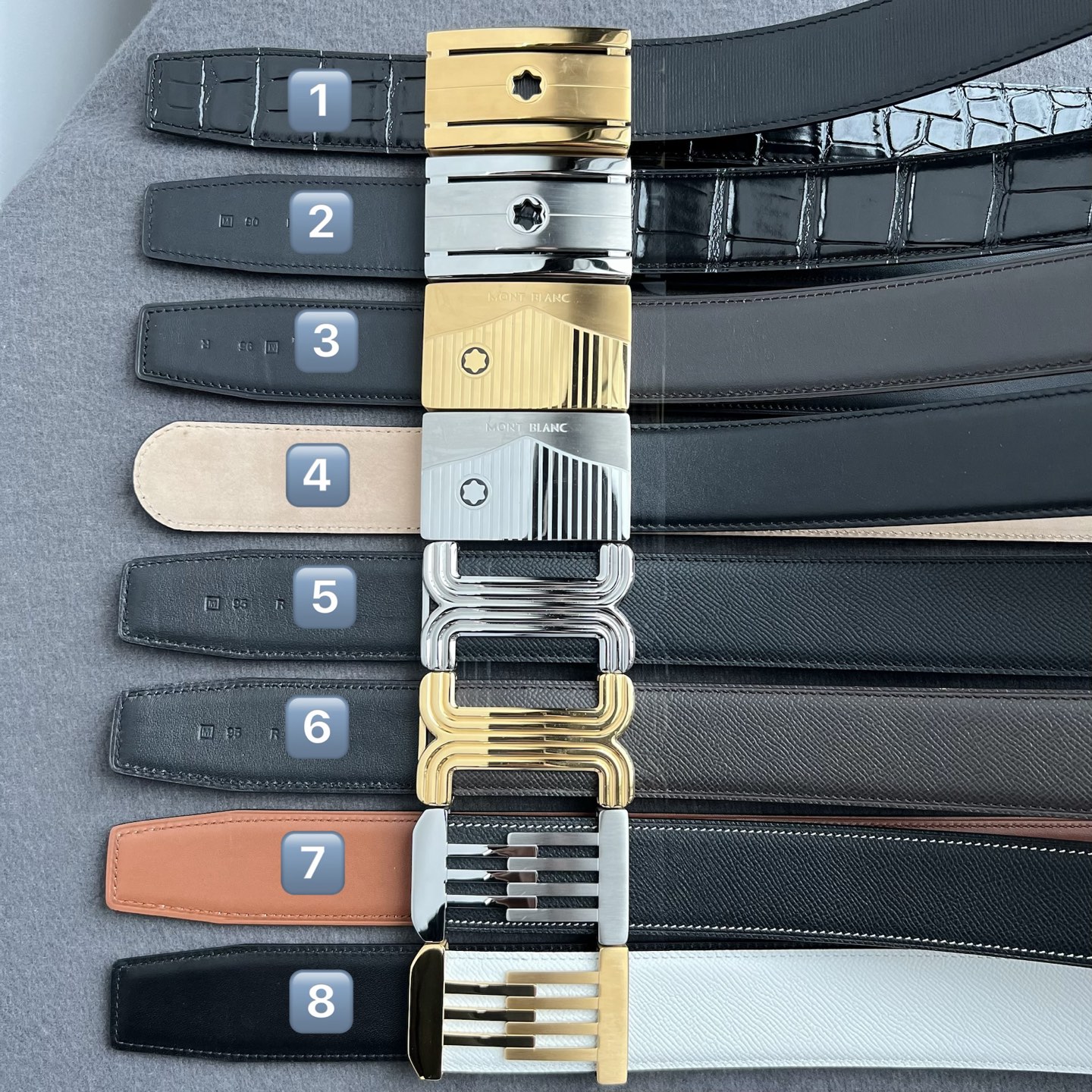 🎐 Montblanc 🎐（万宝龙） 手掌纹 ➕360不锈钢精品扣头打造 柔软细腻，休闲商务，百搭大方，商务休闲！ 尺寸