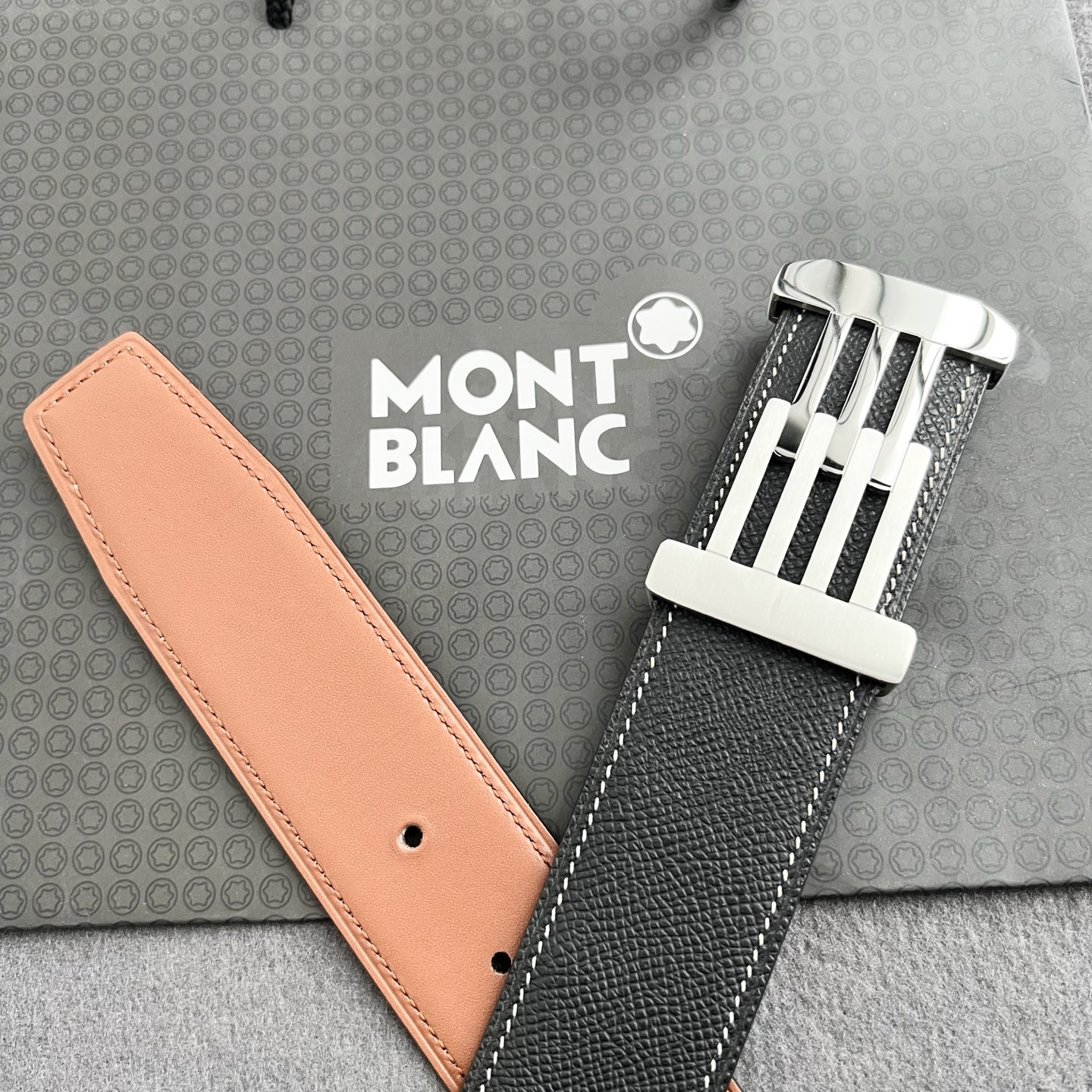 🎐 Montblanc 🎐（万宝龙） 手掌纹 ➕360不锈钢精品扣头打造 柔软细腻，休闲商务，百搭大方，商务休闲！ 尺寸