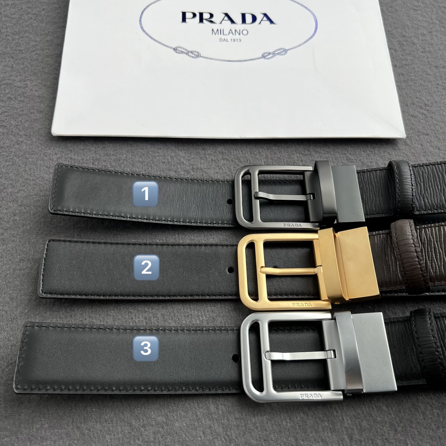 🎐 PRADA🎐（普拉达） 面采用流水纹底修面纹 ➕铜扣喷沙精品扣头打造 柔软细腻，休闲商务，百搭大方，商务休闲！ 尺寸