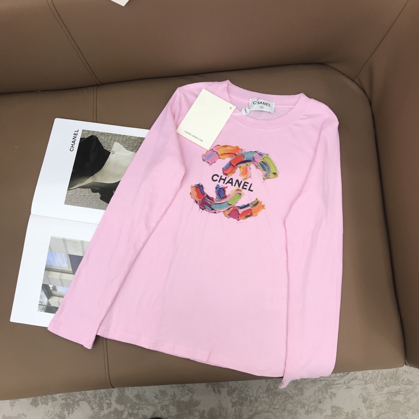 Chanel Women's Long Sleeve T-Shirt with Colorful CC Logo - Stylish & Comfortable 6 i1755767045076 4628 0 4