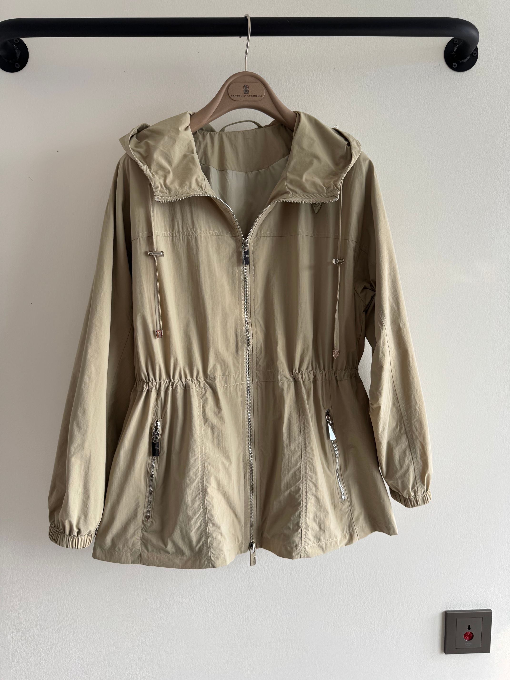 Drawstring Waist Jacket & Nylon Shorts Set - Lightweight, Breathable, & Chic 5 a1739866149550 6781