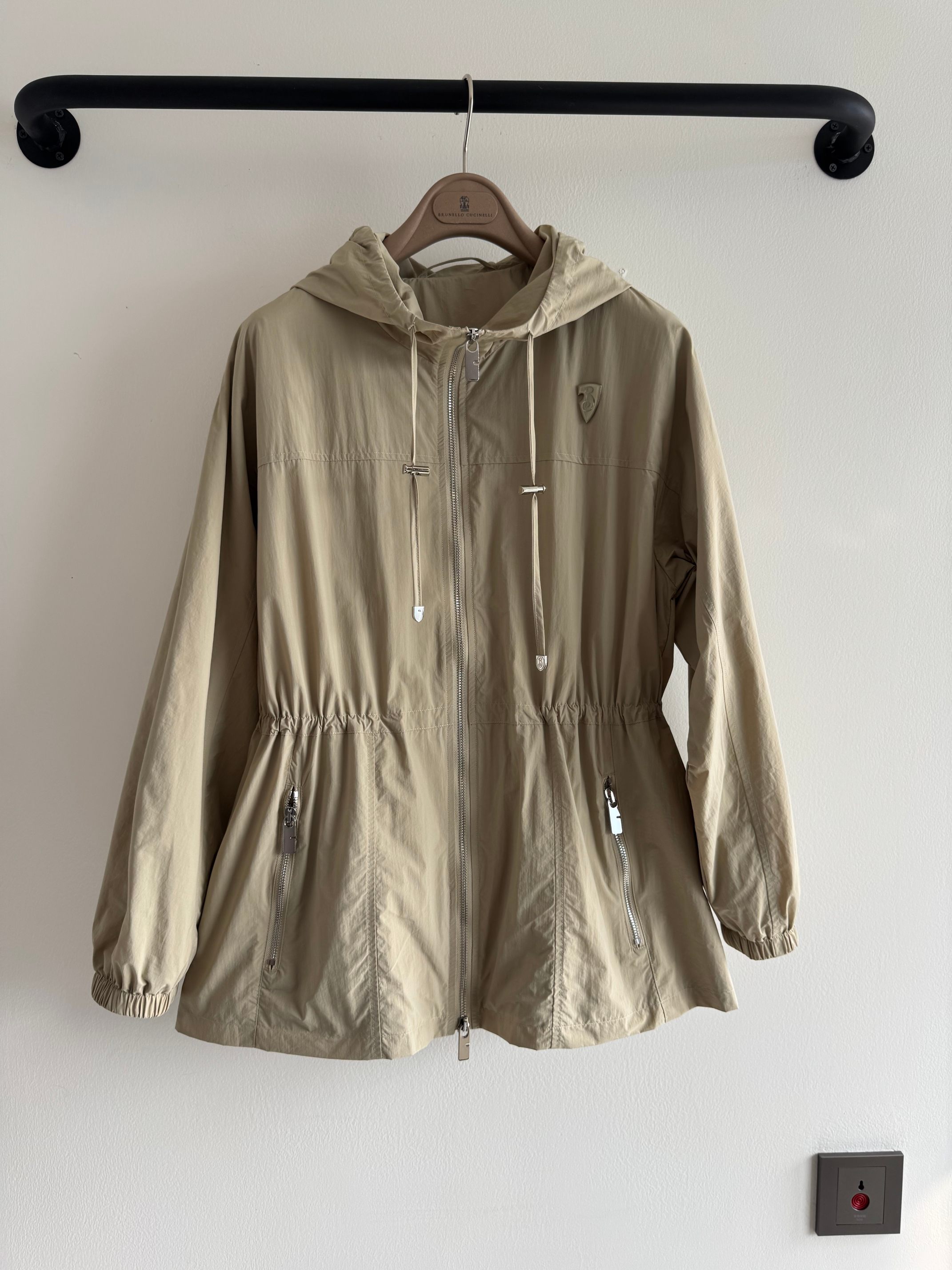 Drawstring Waist Jacket & Nylon Shorts Set - Lightweight, Breathable, & Chic 4 a1739866149654 8616