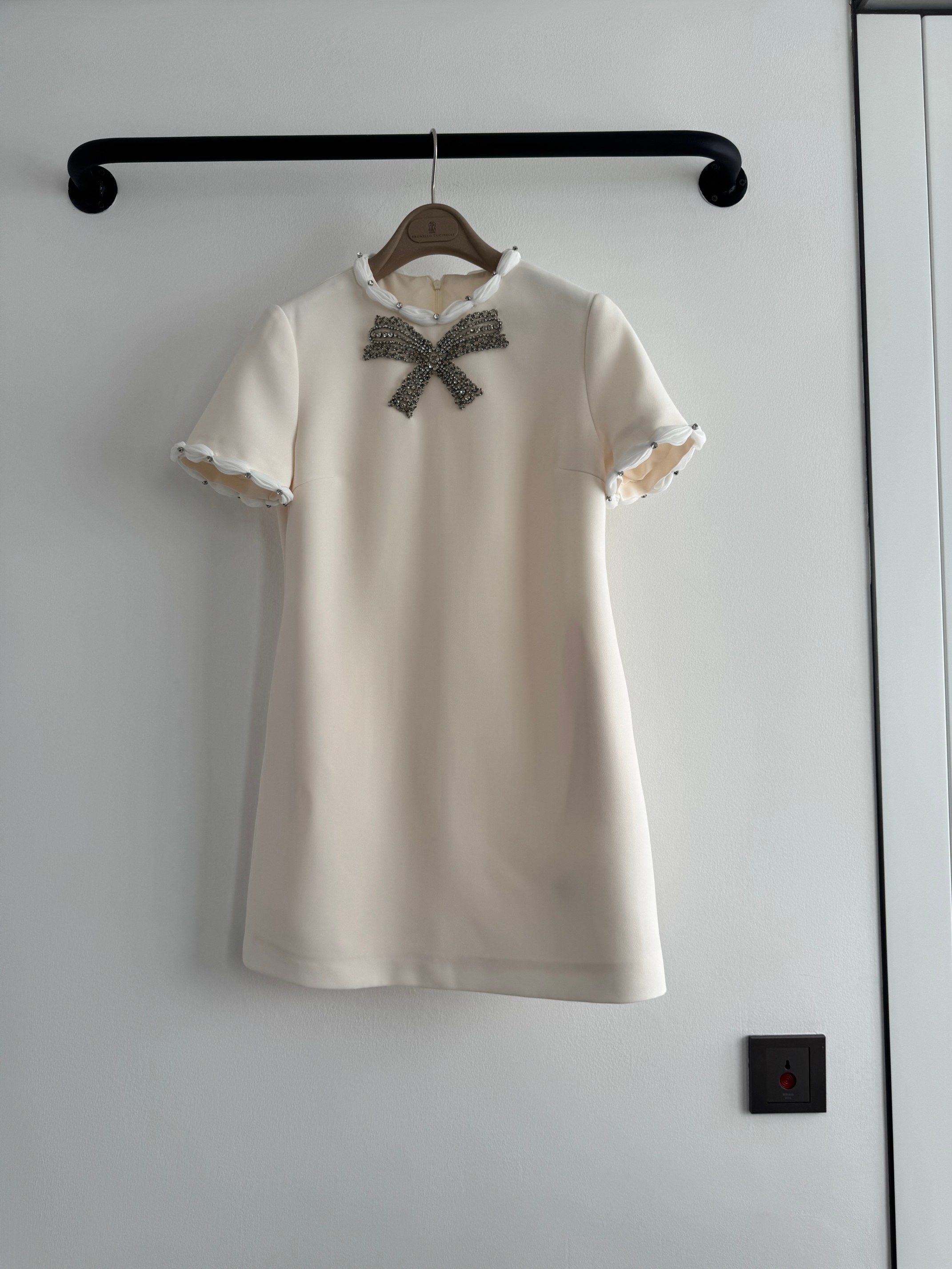 Elegant Rhinestone Bow French Style Straight Dress - Chic & Versatile 3 a1751603967353 2230