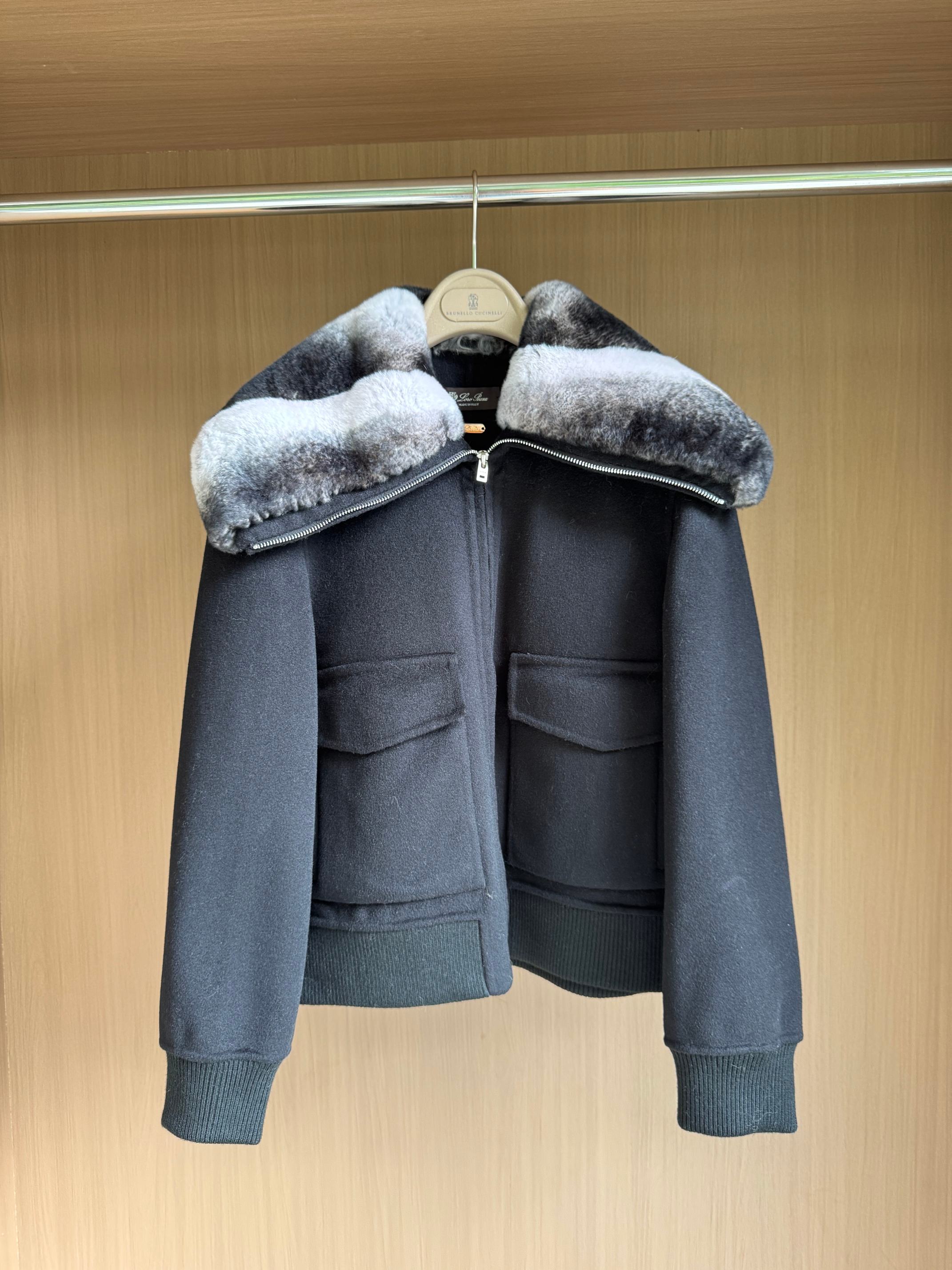 Pure Cashmere Short Coat with Fur Collar 3 a1758876061723 1454