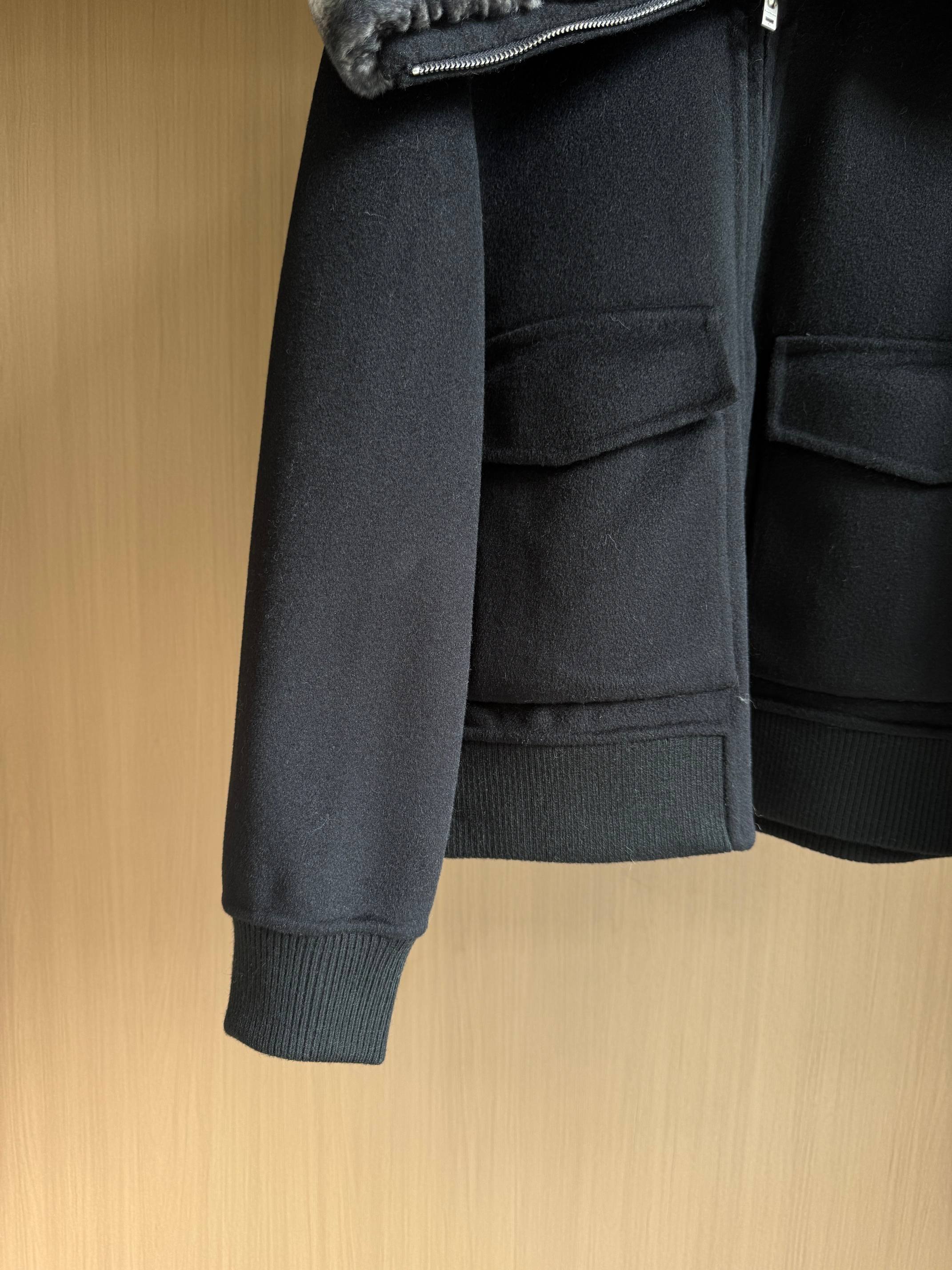 Pure Cashmere Short Coat with Fur Collar 7 a1758876067010 6247
