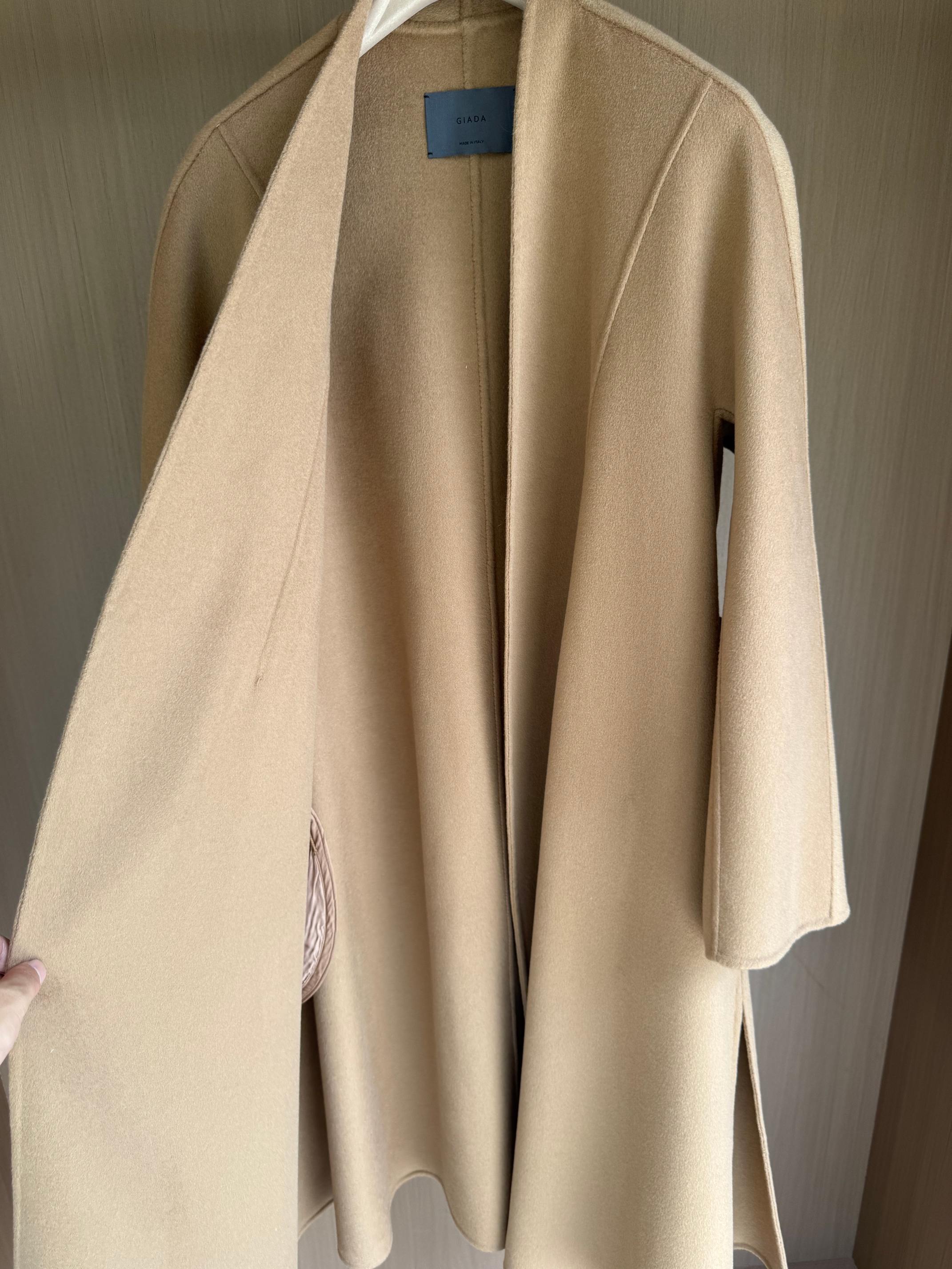 Elegant Camel Pure Cashmere Wool Coat with Y-Neckline | GD-2025 4 a1758879351406 1603