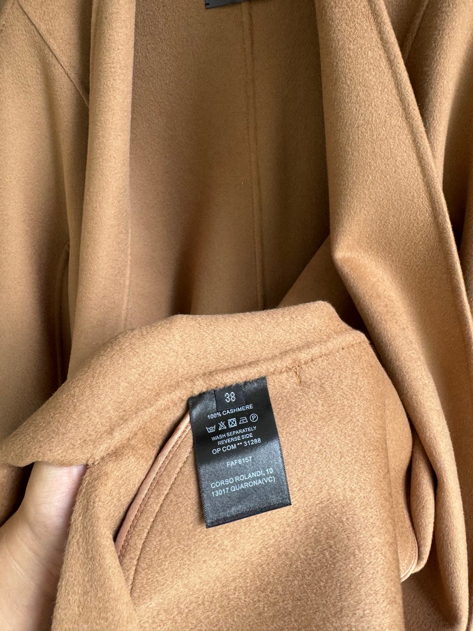 Elegant Camel Pure Cashmere Wool Coat with Y-Neckline | GD-2025 10 a1758879355858 3758