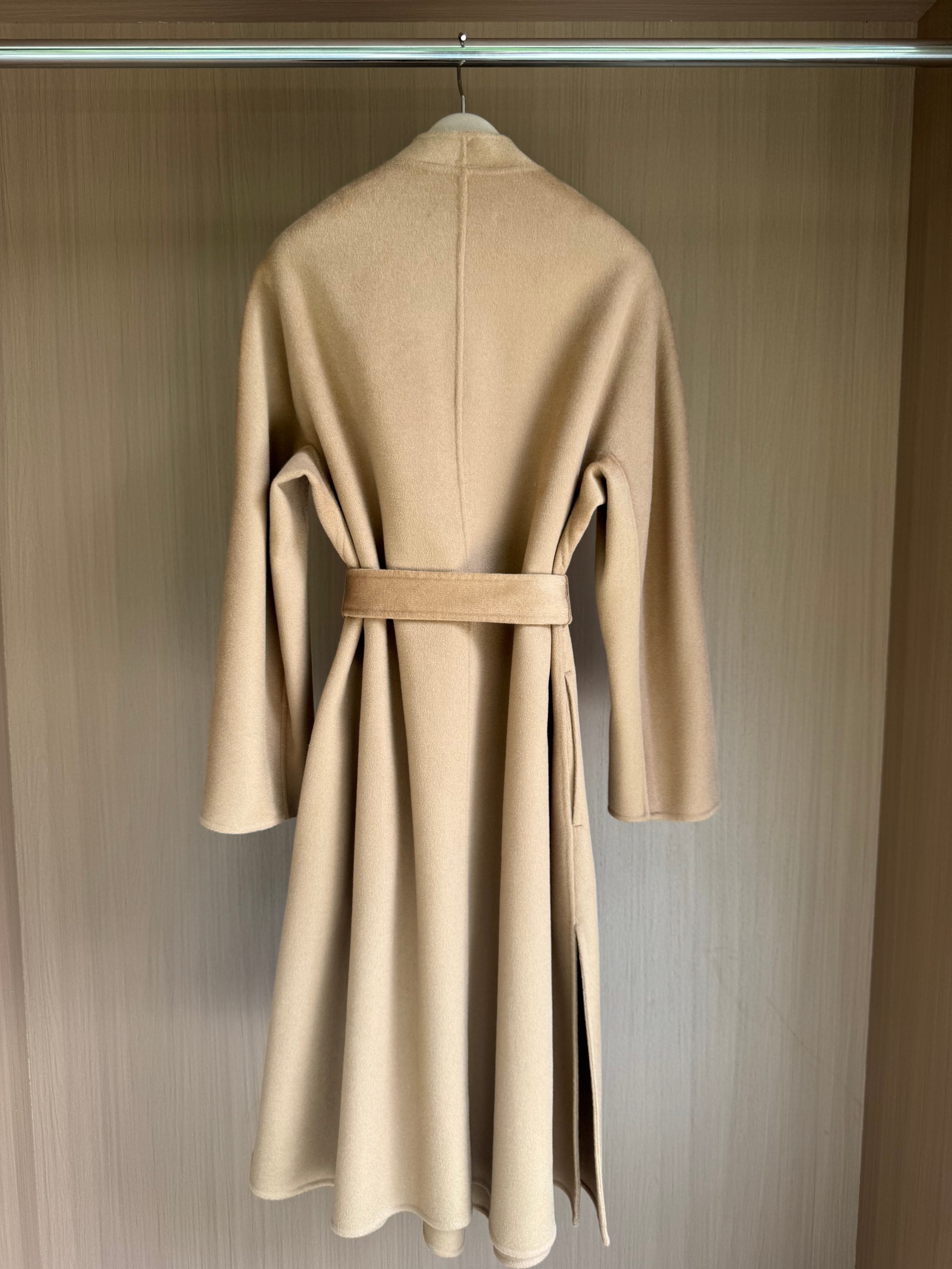 Elegant Camel Pure Cashmere Wool Coat with Y-Neckline | GD-2025 8 a1758879356103 1637