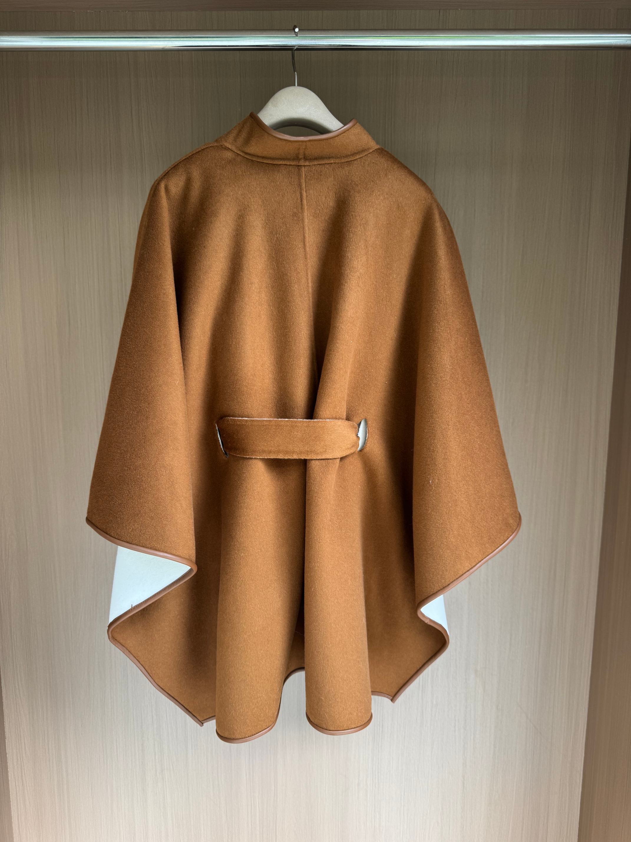 Elegant Wool Blend Cape Coat - Luxurious & Versatile, One Size Fits All 9 a1763971160594 7606