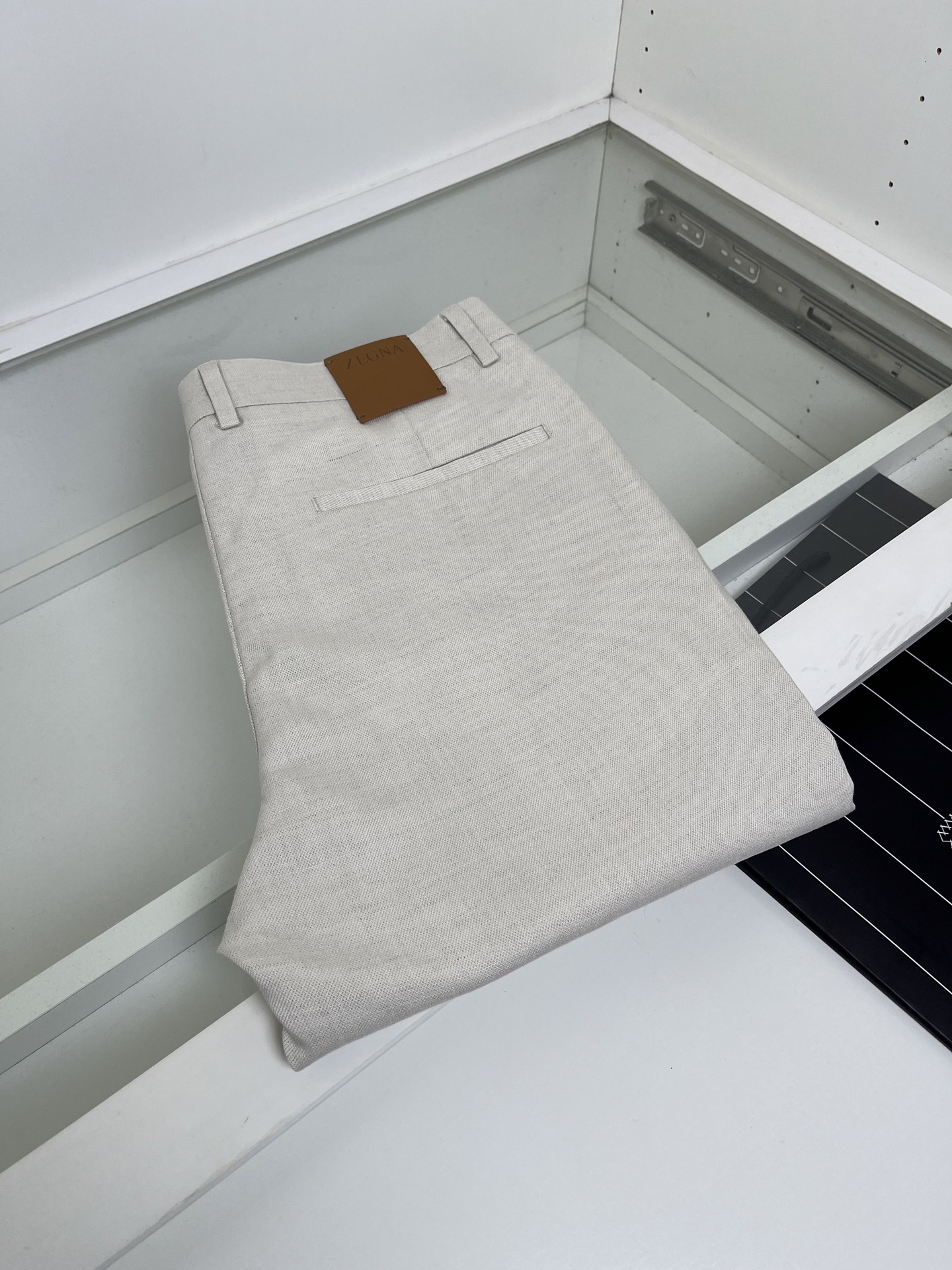 High-quality 公司订单ZE*NA杰*亚 品质控推荐！口碑款 天丝亚麻老钱西裤腰直筒休闲裤 经