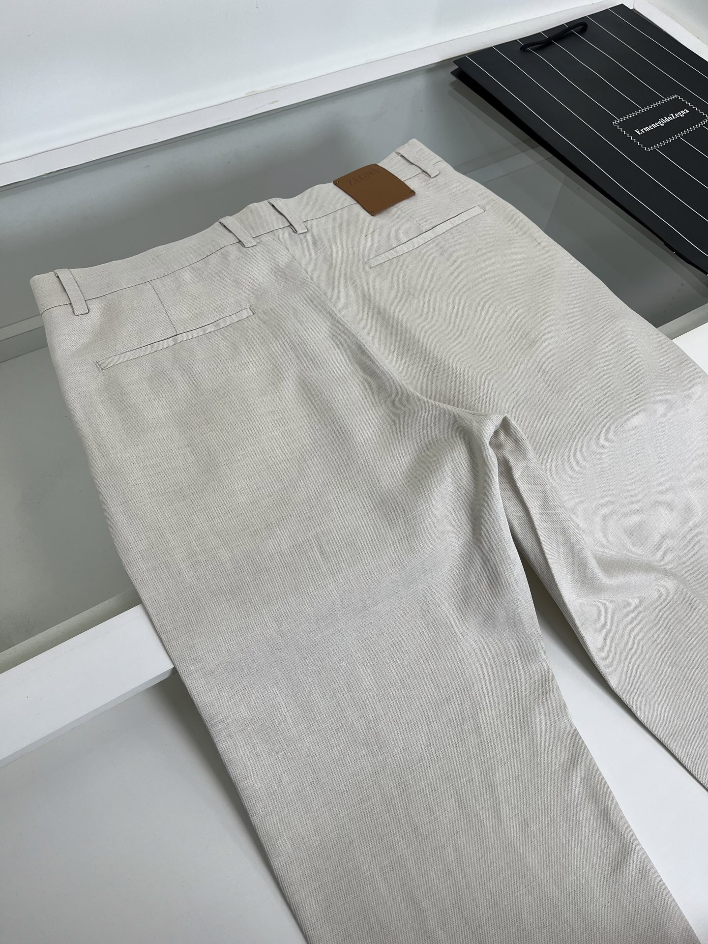 High-quality 公司订单ZE*NA杰*亚 品质控推荐！口碑款 天丝亚麻老钱西裤腰直筒休闲裤 经