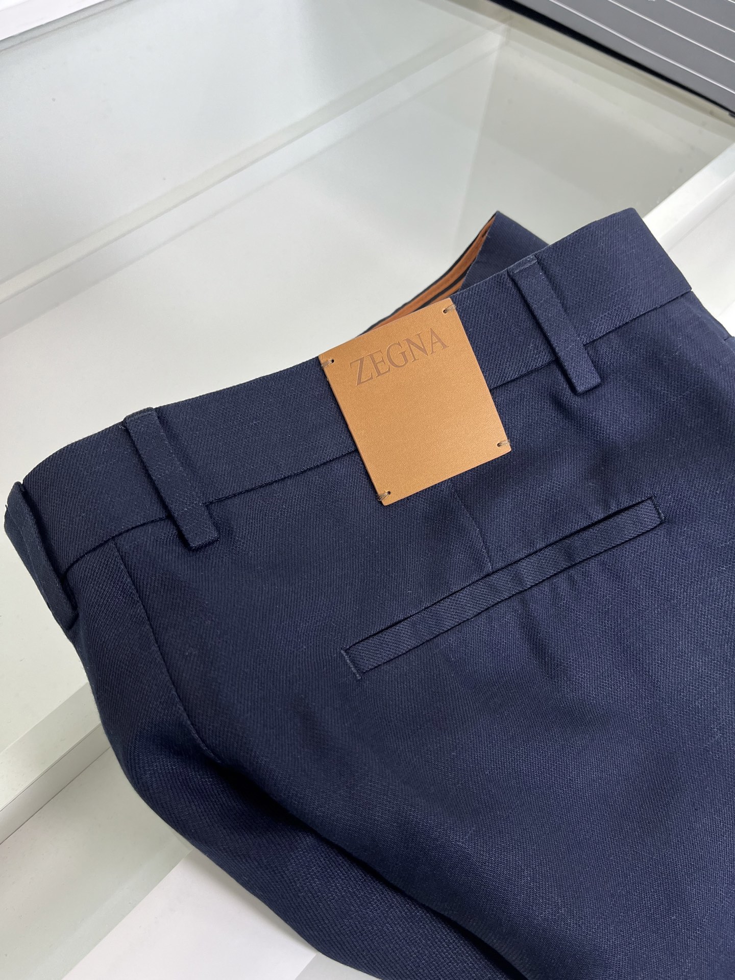 High-quality 公司订单ZE*NA杰*亚 品质控推荐！口碑款 天丝亚麻老钱西裤腰直筒休闲裤 经