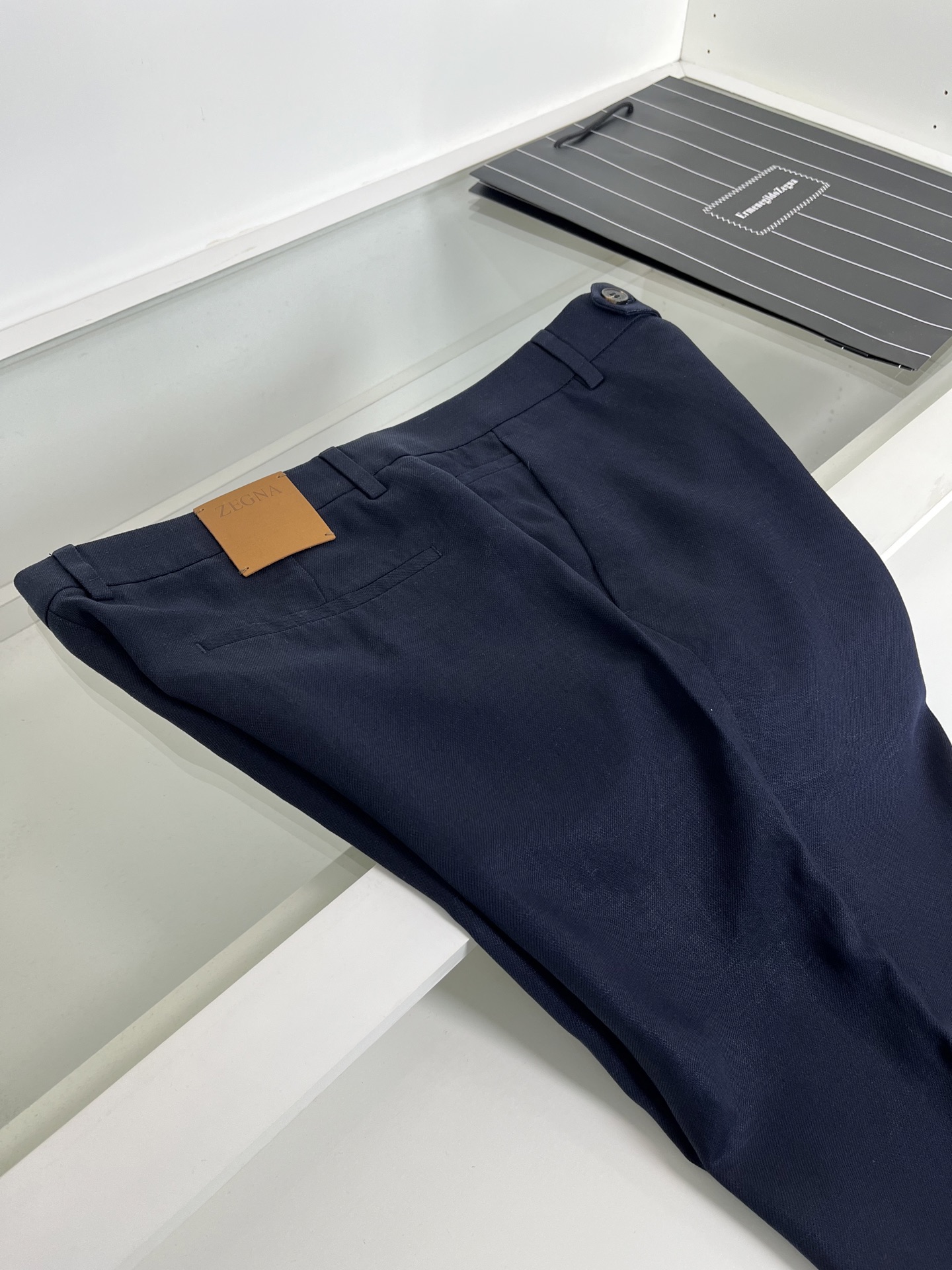 High-quality 公司订单ZE*NA杰*亚 品质控推荐！口碑款 天丝亚麻老钱西裤腰直筒休闲裤 经