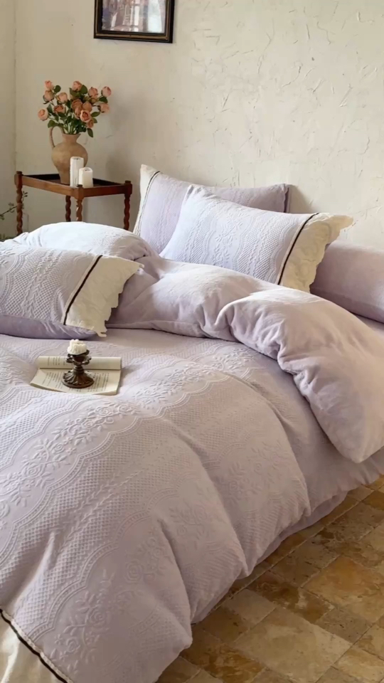 סט מצעים מפנק מבד קטיפתי רך במיוחד - חווית שינה חורפית מושלמת