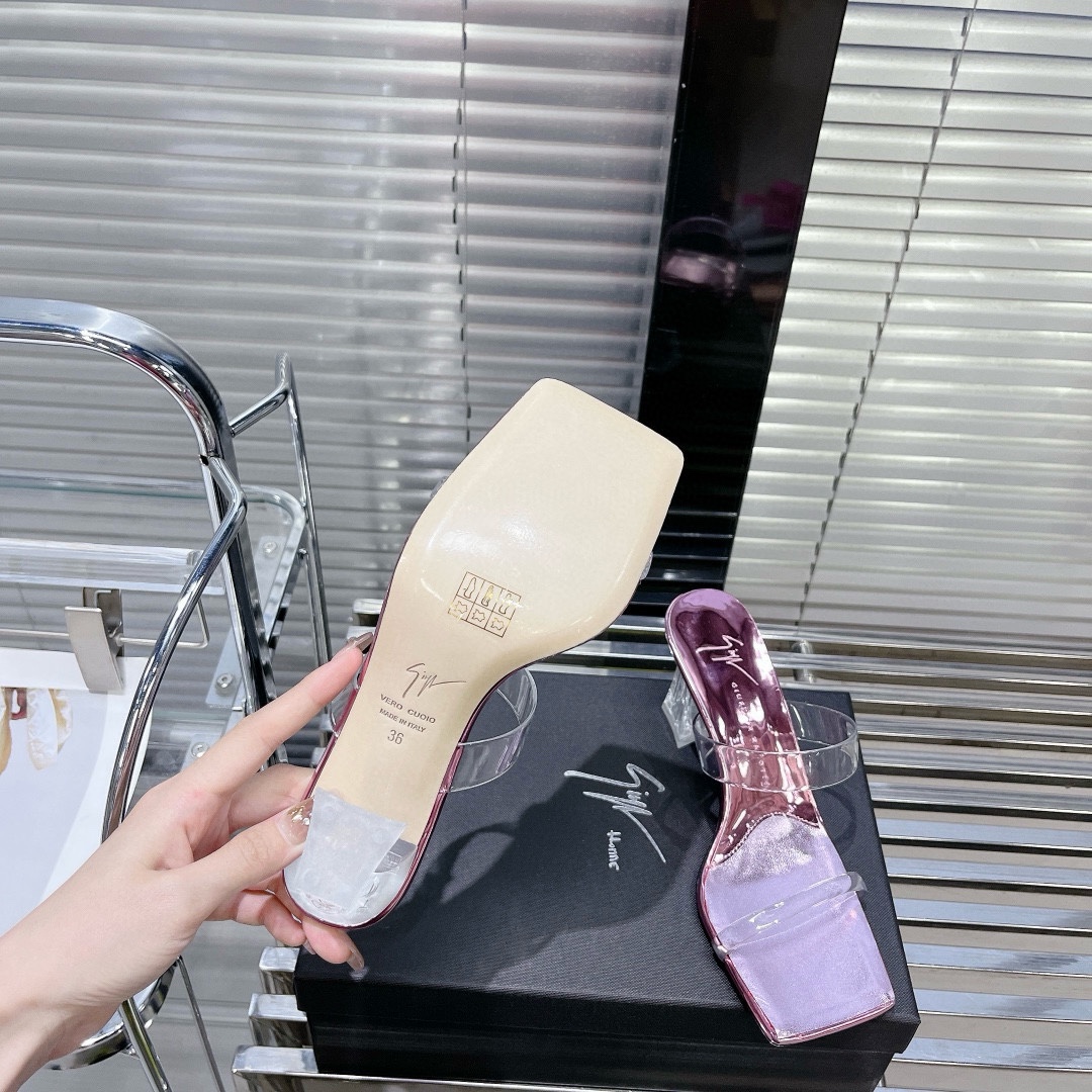 Unknown Giuseppe Zanotti 春夏新款水晶高跟拖鞋