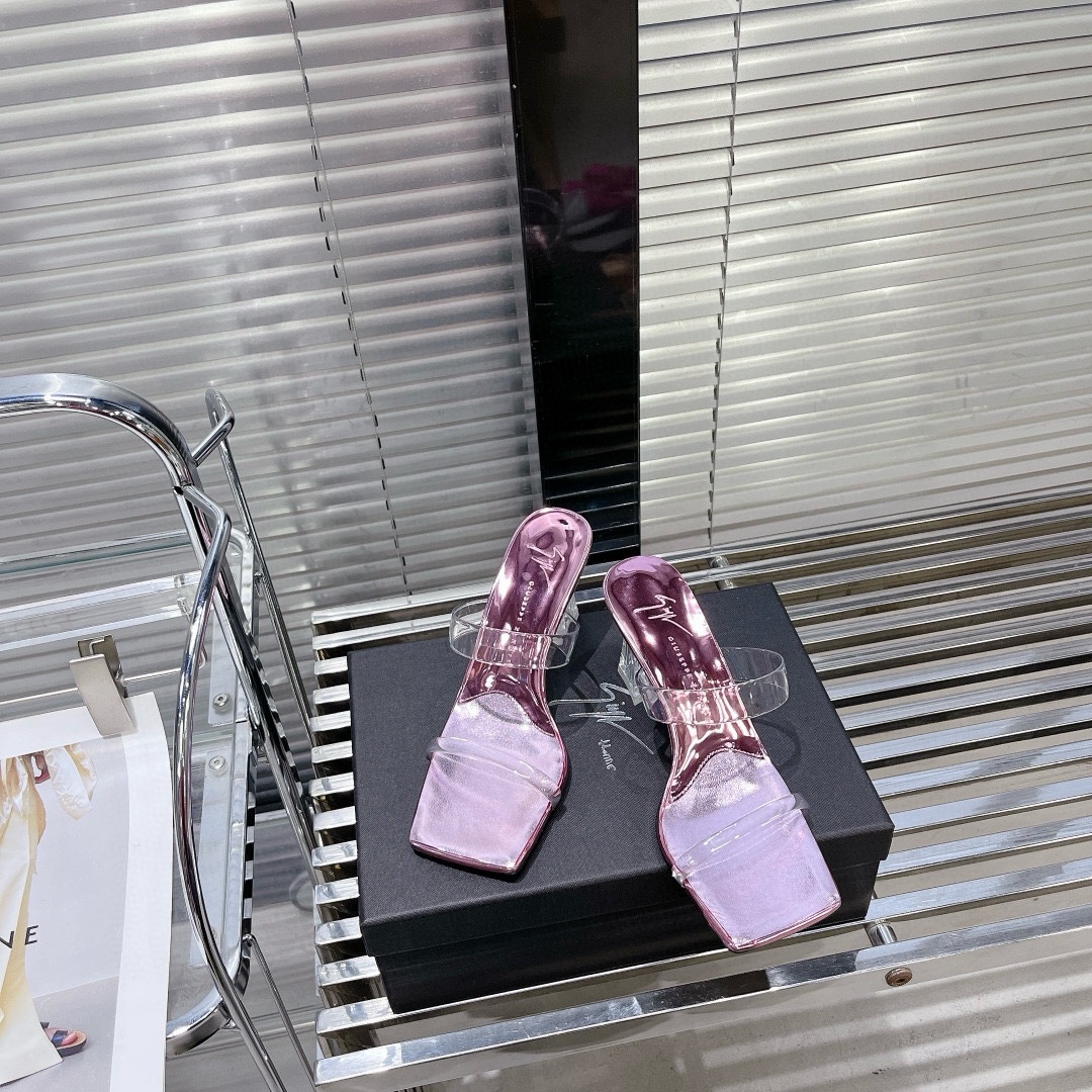 Unknown Giuseppe Zanotti 春夏新款水晶高跟拖鞋