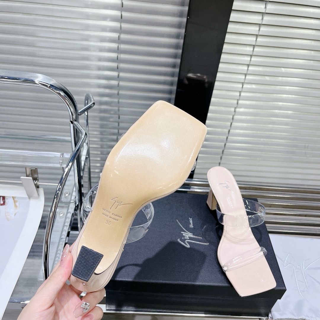 Unknown Giusseppe Zanotti 春夏水晶高跟拖鞋