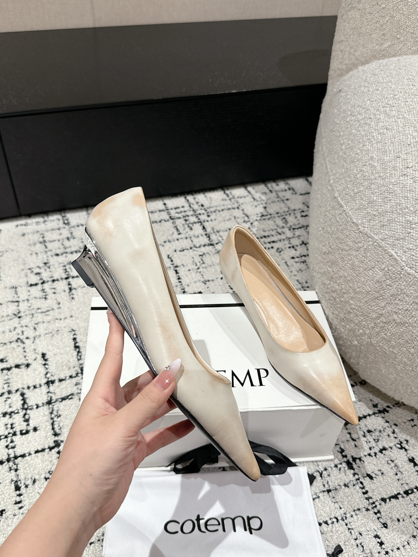 Top 750 Cotemp Pointy Hill Heel Shoe Series with Silk Embroidery - 图片 5