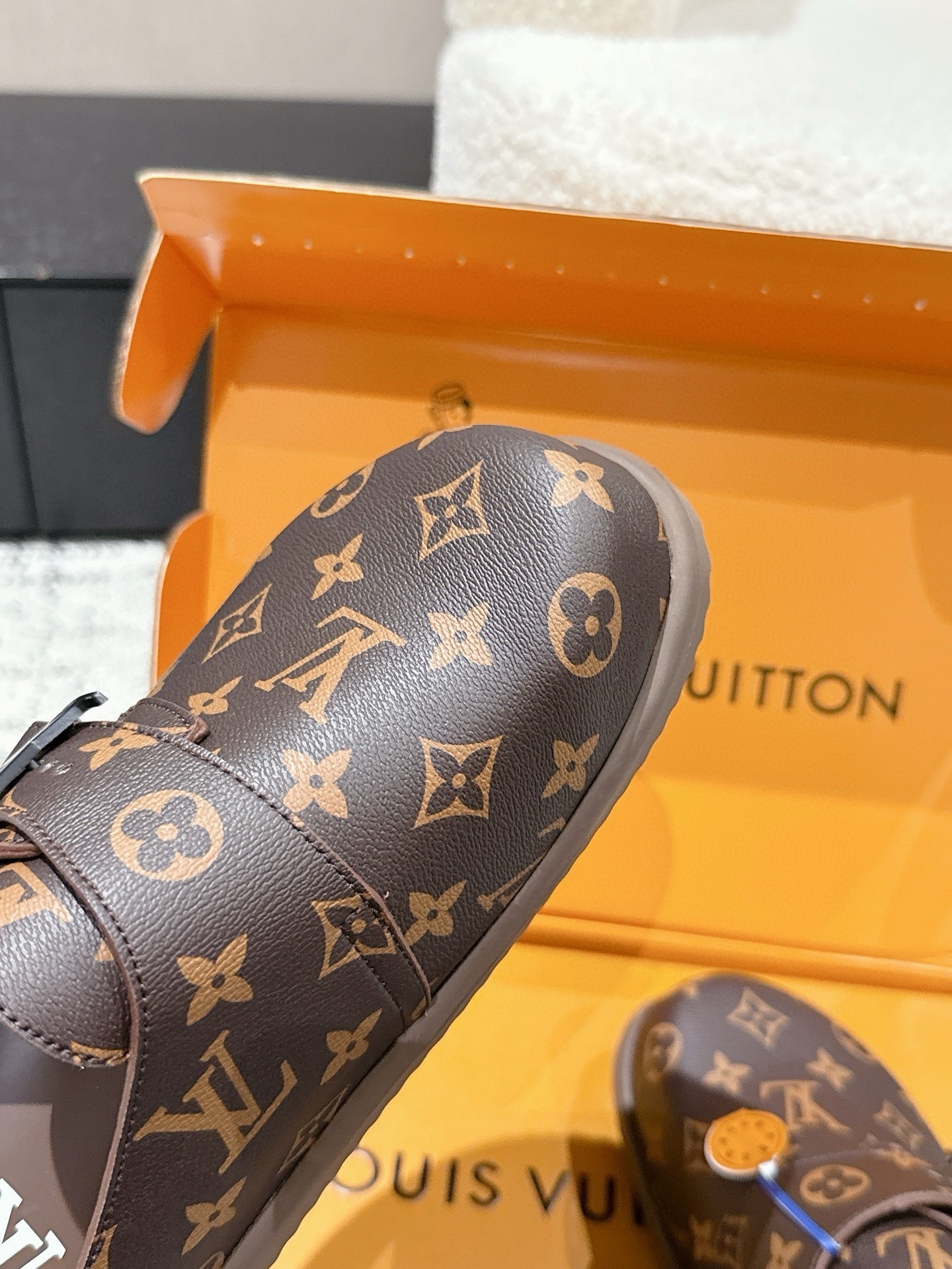 Louis Vuitton Easy Monogram Leather Sandals | Adjustable Strap & Comfort 7 i1755427903068 31 0 5