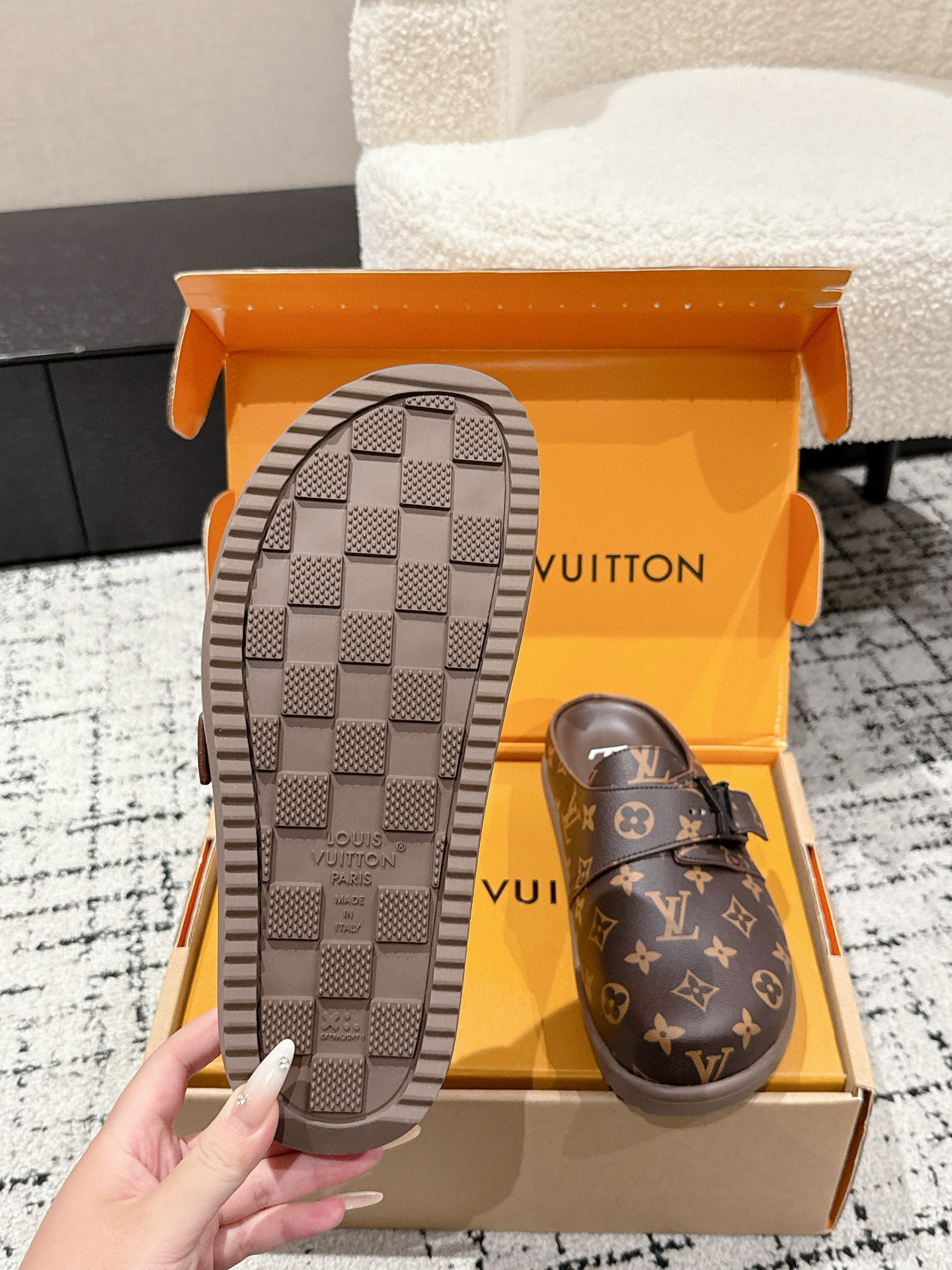 Louis Vuitton Easy Monogram Leather Sandals | Adjustable Strap & Comfort 10 i1755427905699 1357 0 8