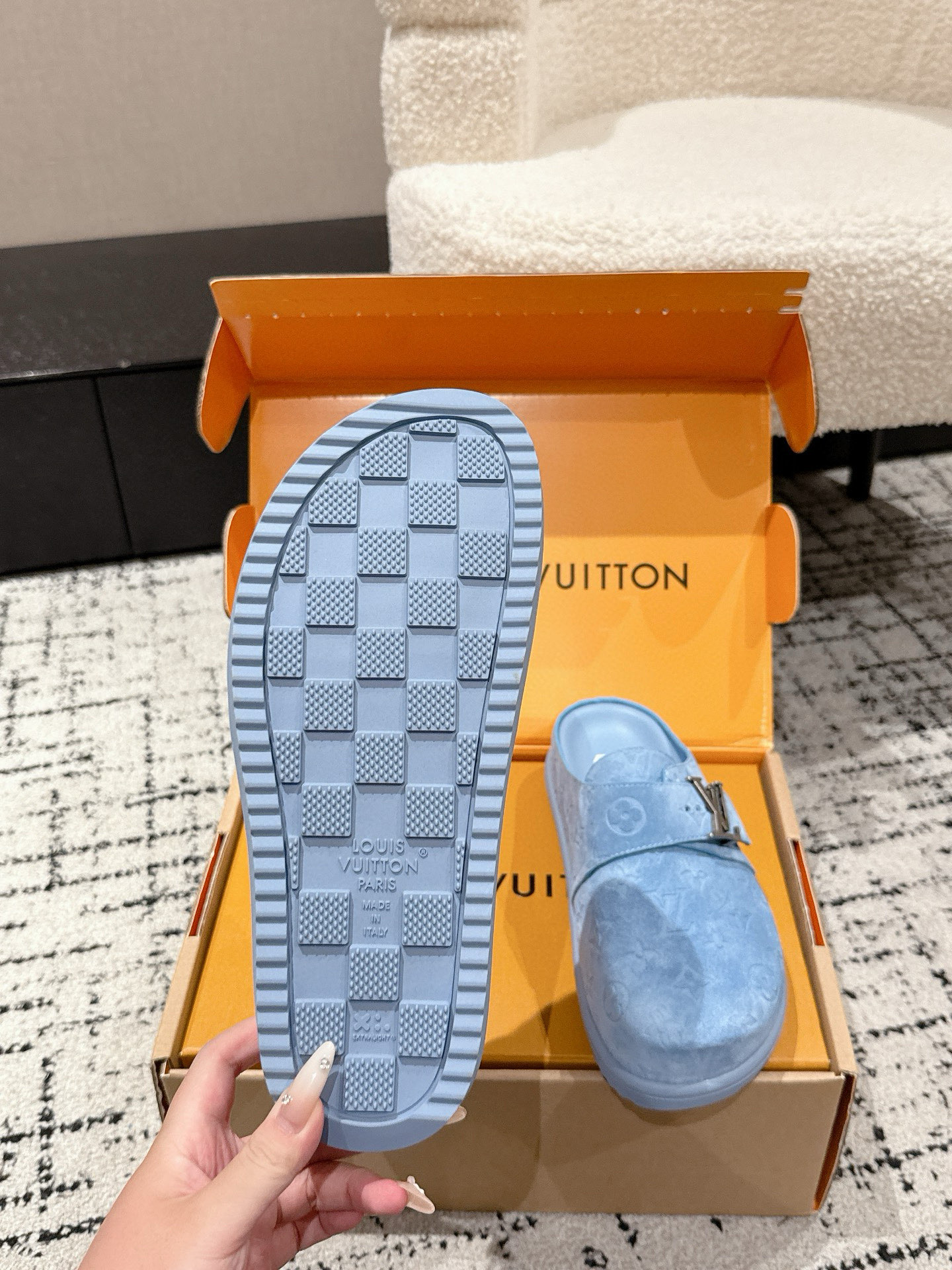 Louis Vuitton Easy Monogram Leather Sandals: Comfort & Style - Size 39-45 10 i1755428207626 4480 0 8