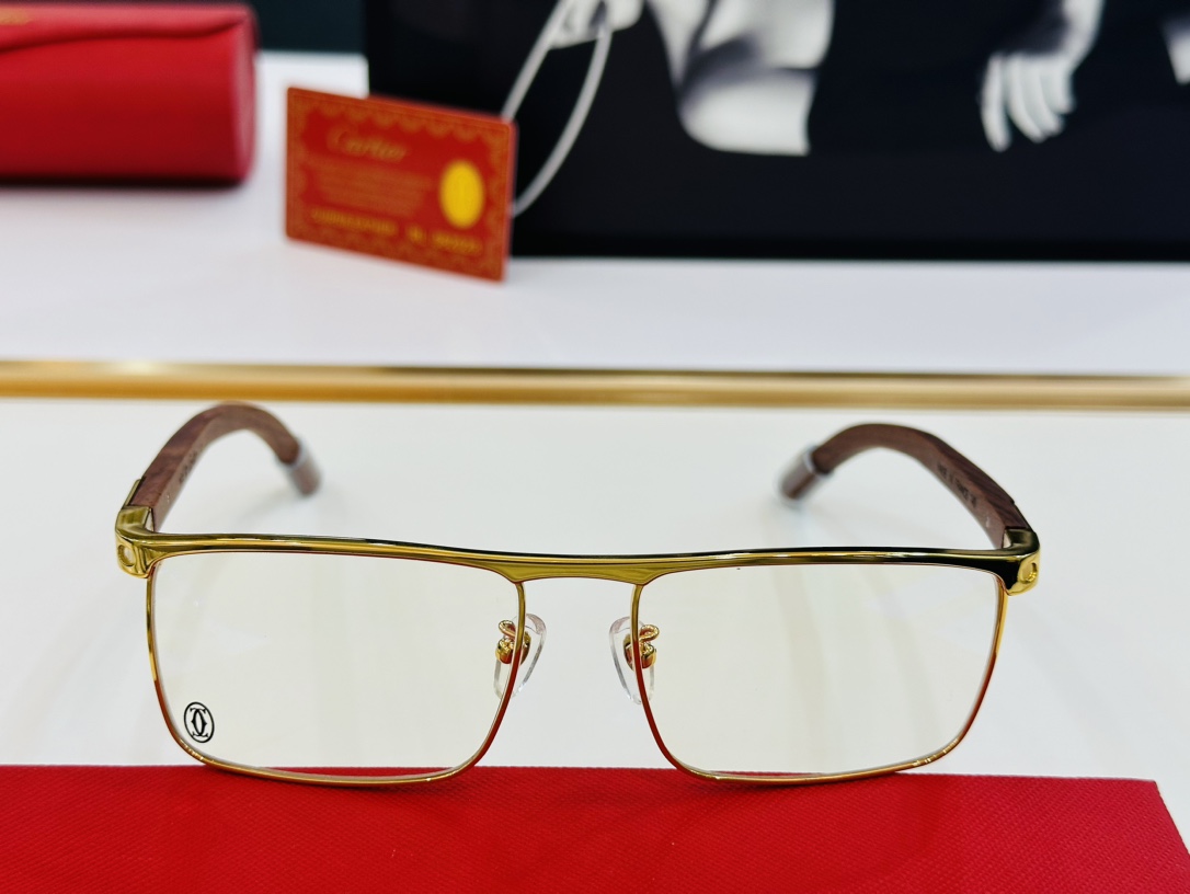 Cartier-卡家CT458312OSize54口18-140男士推荐不挑脸型佩戴舒适可配近视镜片木制