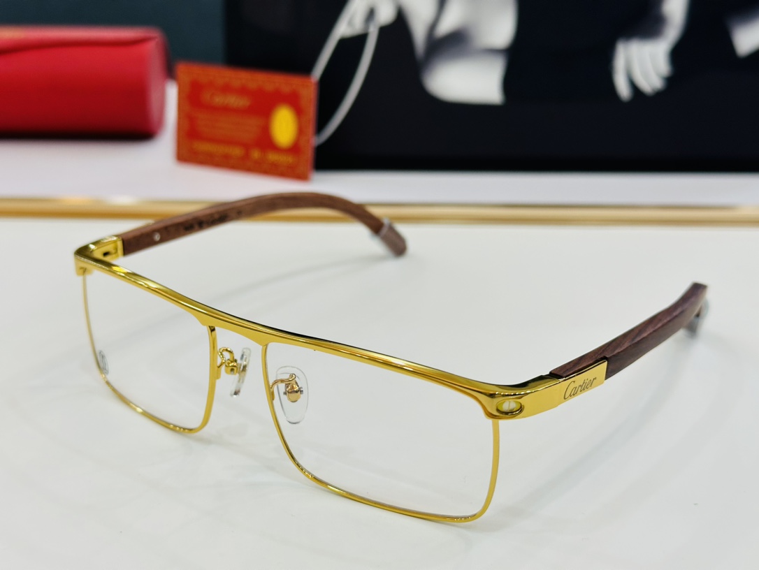 Cartier-卡家CT458312OSize54口18-140男士推荐不挑脸型佩戴舒适可配近视镜片木制