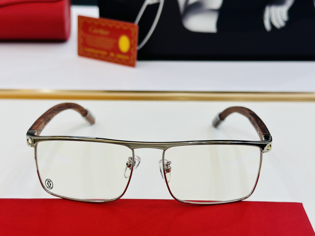 Cartier-卡家CT458312OSize54口18-140男士推荐不挑脸型佩戴舒适可配近视镜片木制