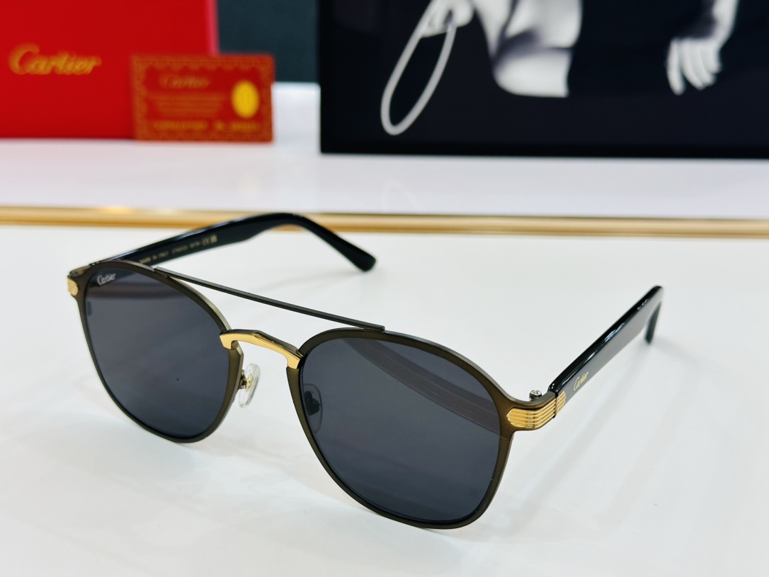 Cartier-卡家CT0012SSize56口21-145时尚休闲X太阳镜