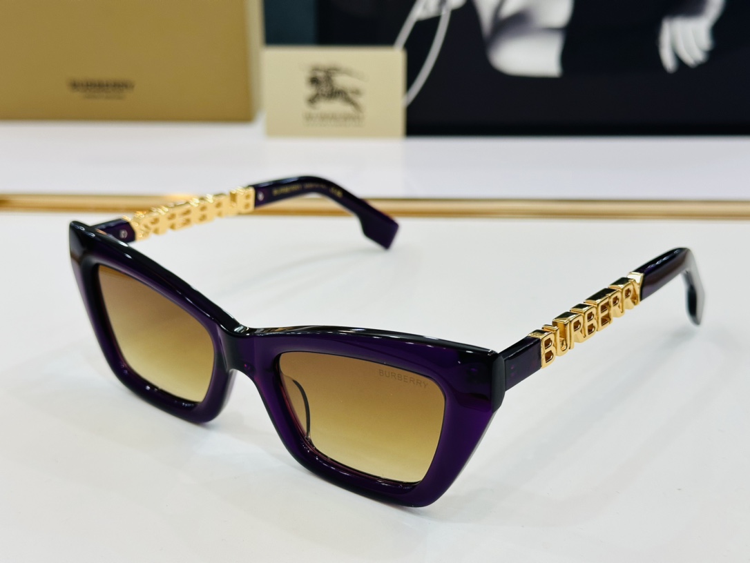 高品质BURBERR*巴家BE4409Size53口21-142女款太阳眼镜[得意]b高品质特色镜腿