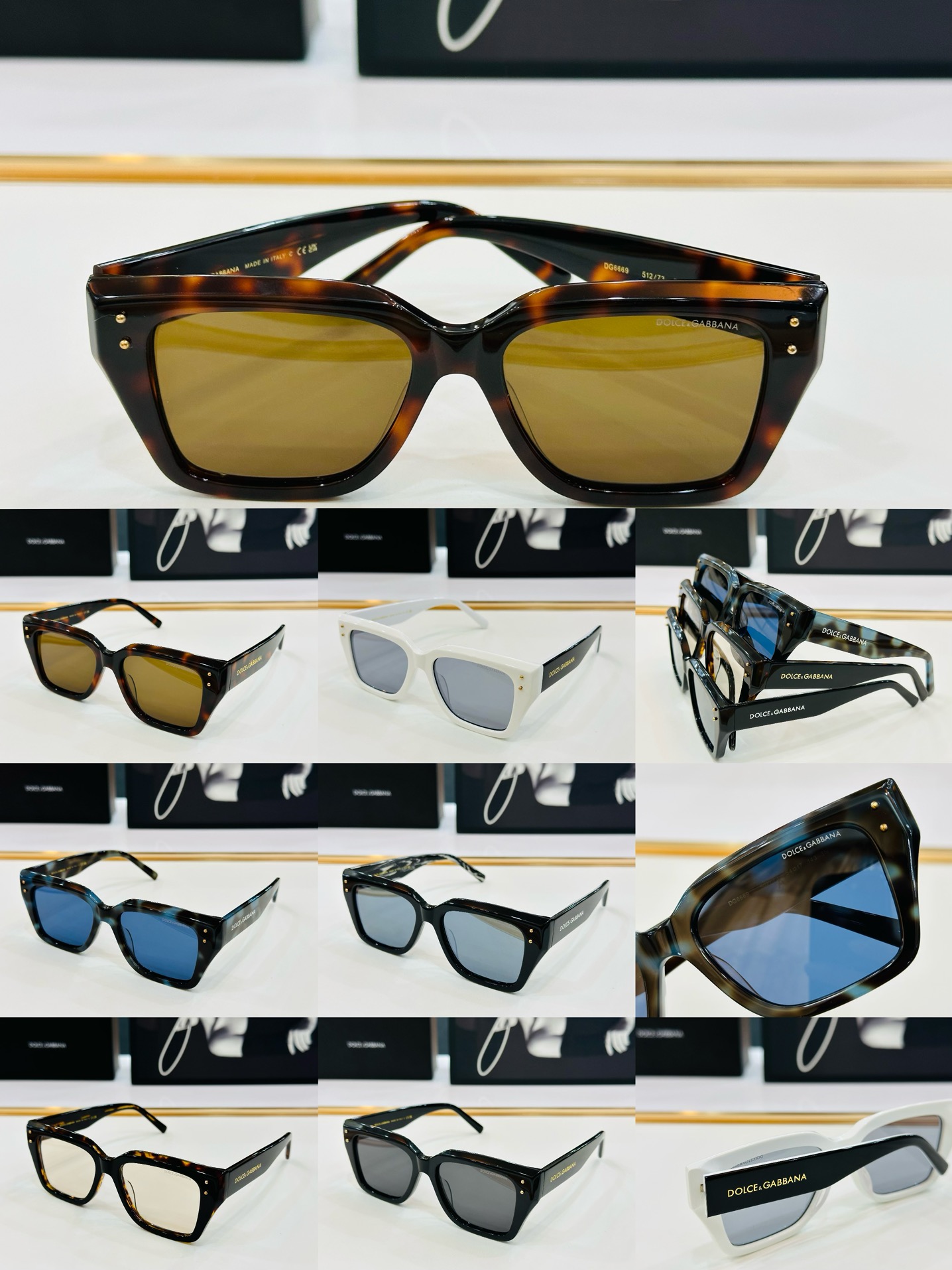 官网款DOLCE&GABBAN*DG6669Size54口17-143新颖独特X美艳绝伦