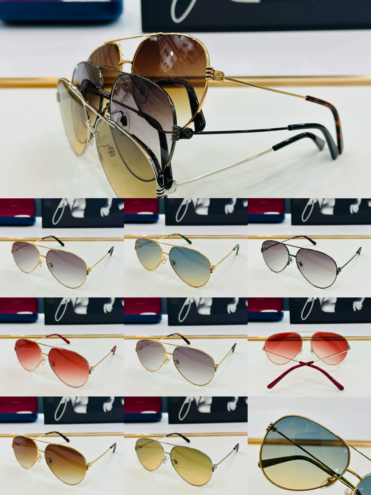 GUCC* 古家 GG1281 🐝🐝系列 Size：62口17-145   🍁🍁 D超绝品质太阳镜 。