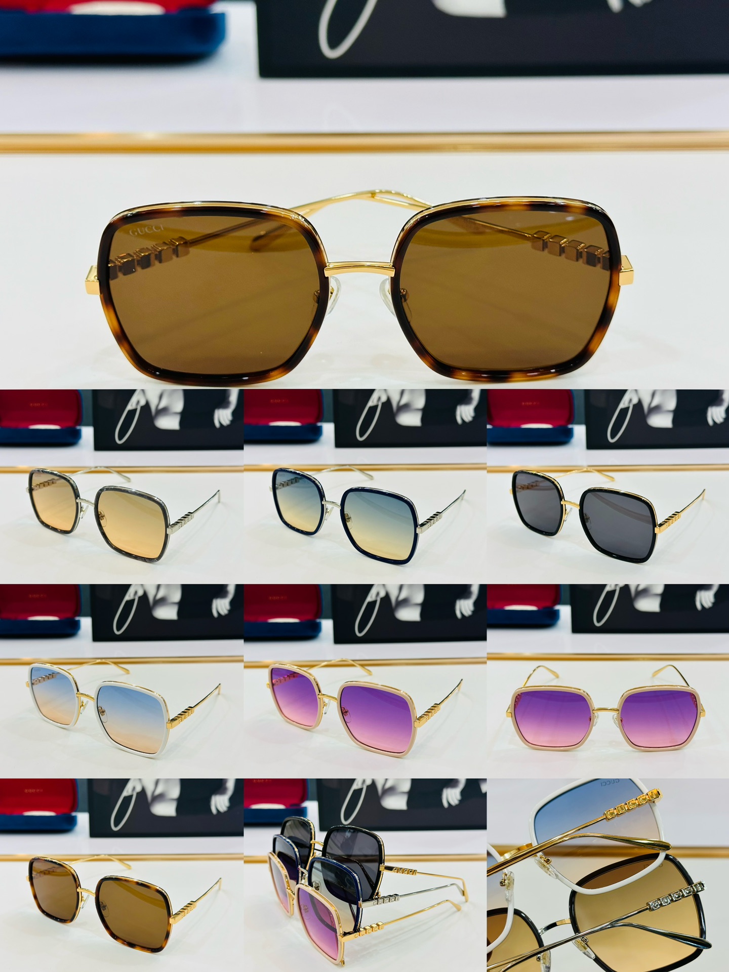 GUCC* 古家 GG1619   🐝🐝系列 Size：58口20-145  🍁🍁 K超绝品质太阳镜 。