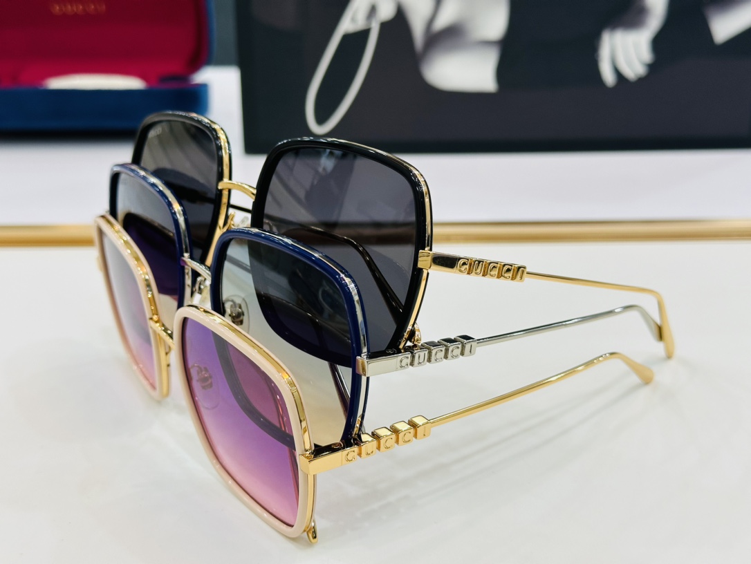 GUCC* 古家 GG1619   🐝🐝系列 Size：58口20-145  🍁🍁 K超绝品质太阳镜 。