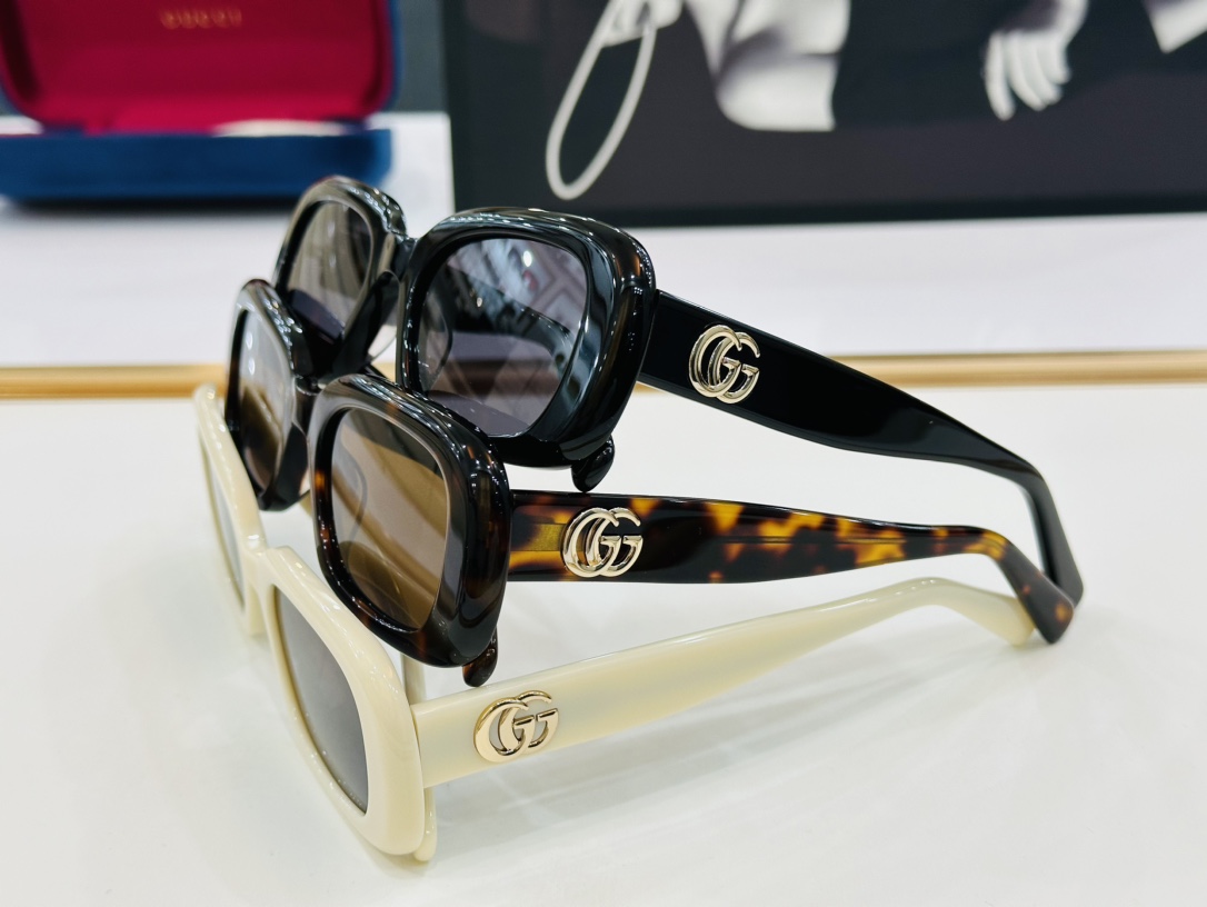 🔺GUCC*🔻 古家GG10013SK Size：52口21-145 女士款 墨镜搭配镜框🔝🔝时尚靓丽 